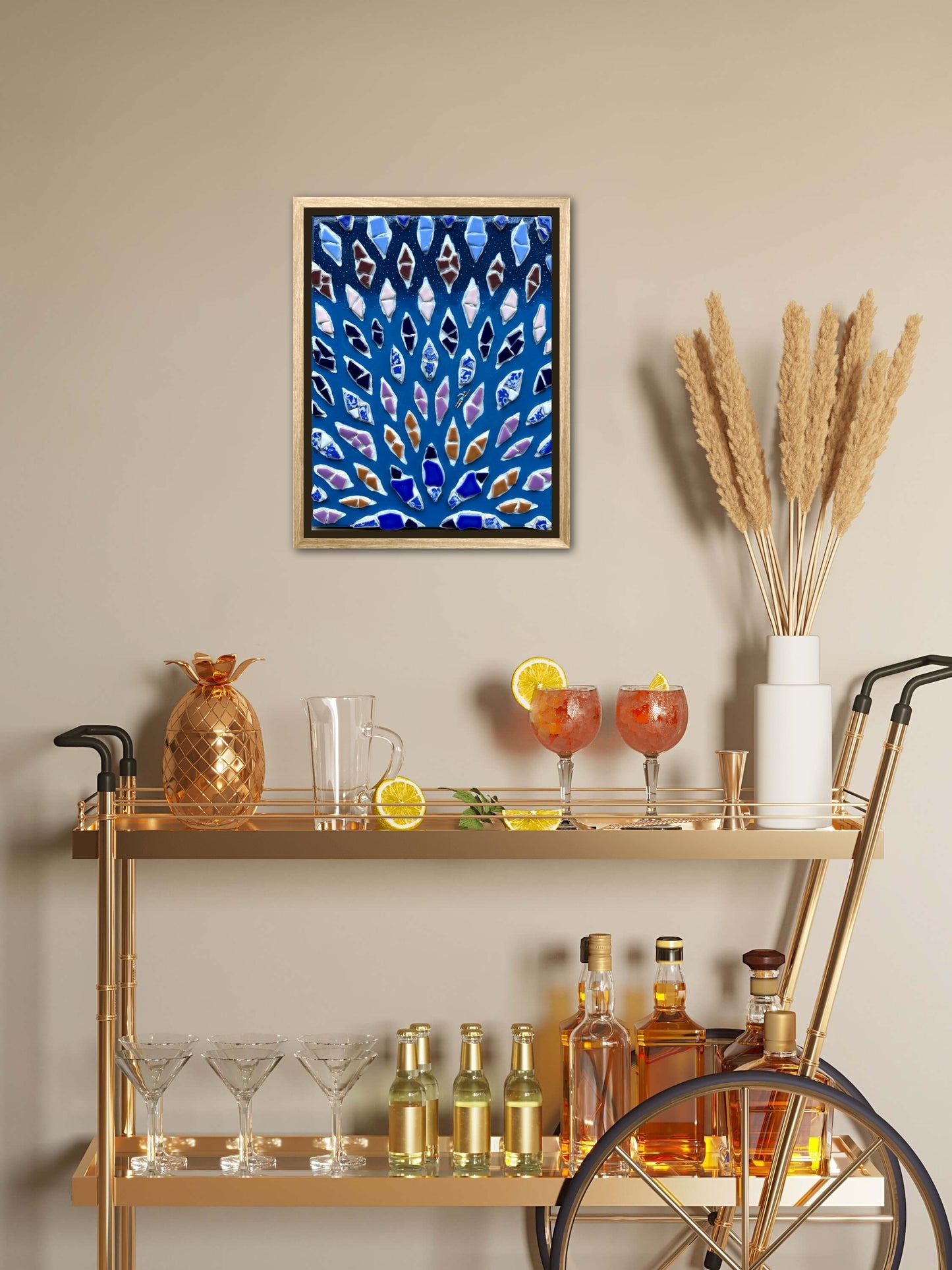 The Path to Wisdom - 11x14 Mixed Media; Sand, Acrylic & Resin on Canvas Framed