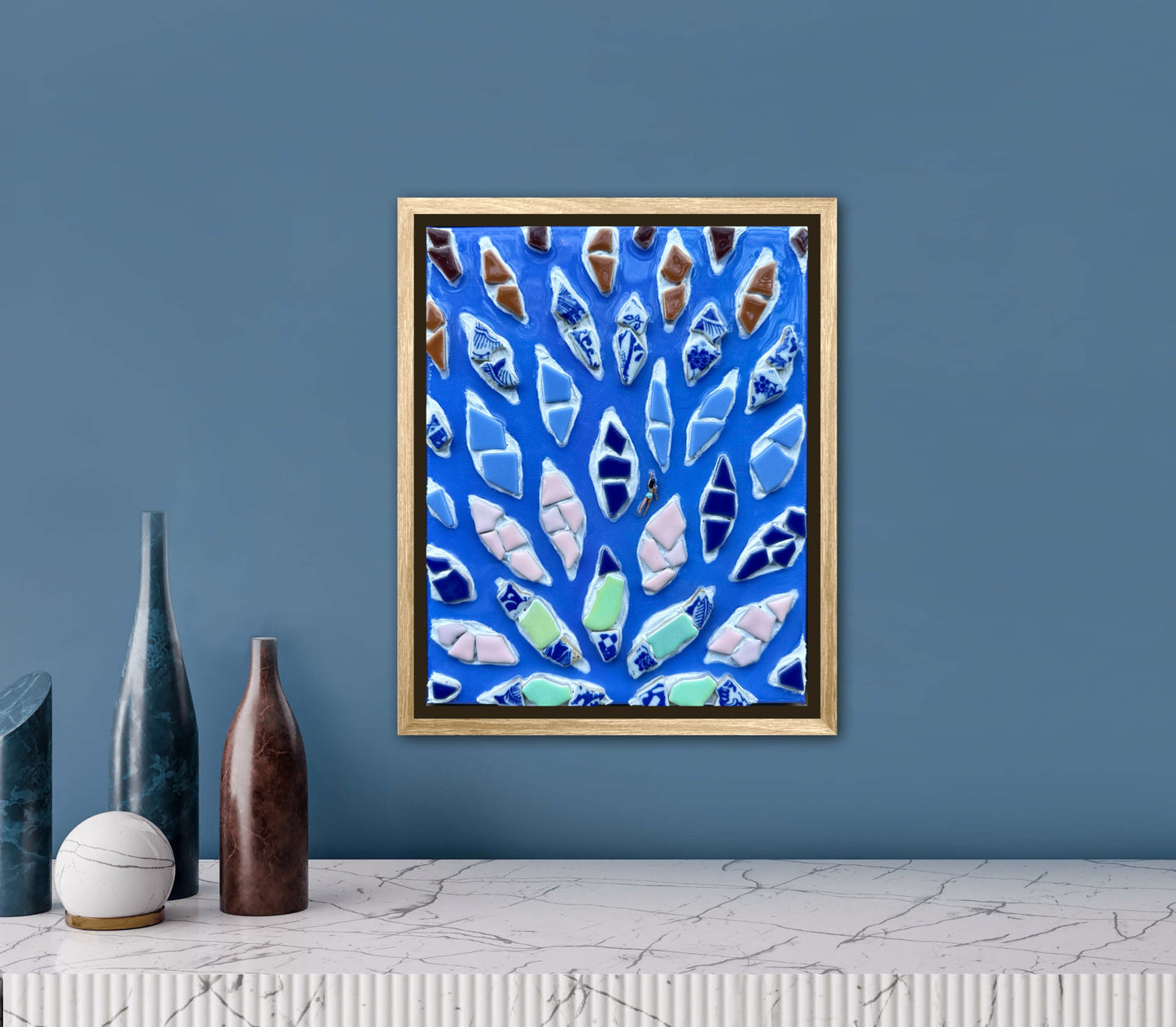 The Path to Peace - 8x10 Mixed Media; Sand, Acrylic & Resin on Canvas Framed