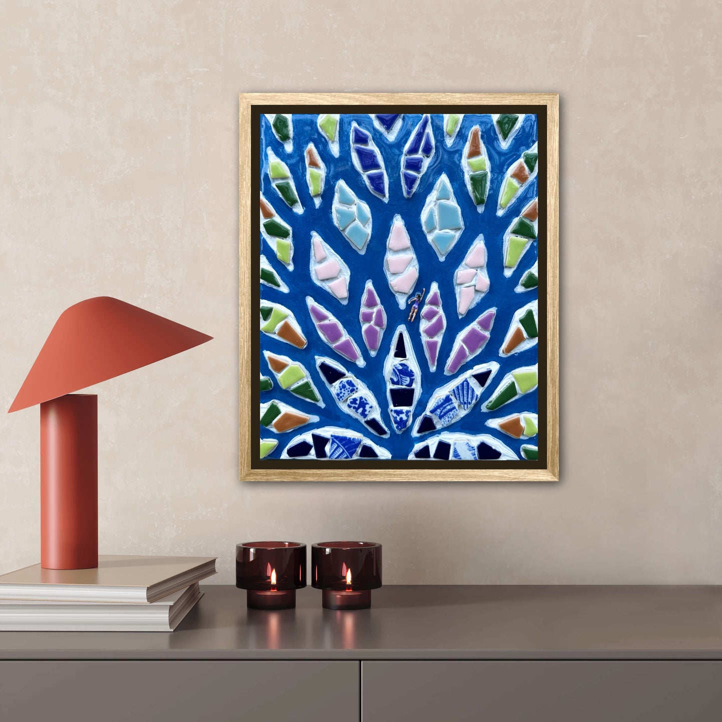 The Path to Purpose - 8x10 Mixed Media; Sand, Acrylic & Resin on Canvas Framed