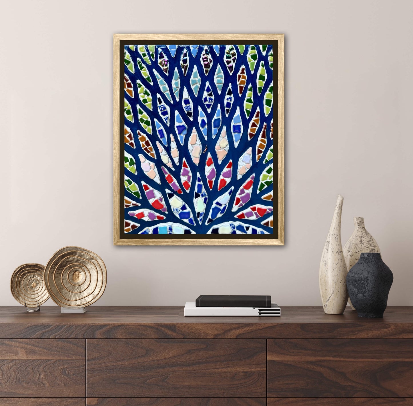 The Path to Wholeness - 16x20in Mixed Media; Sand, Acrylic & Resin on Canvas Framed