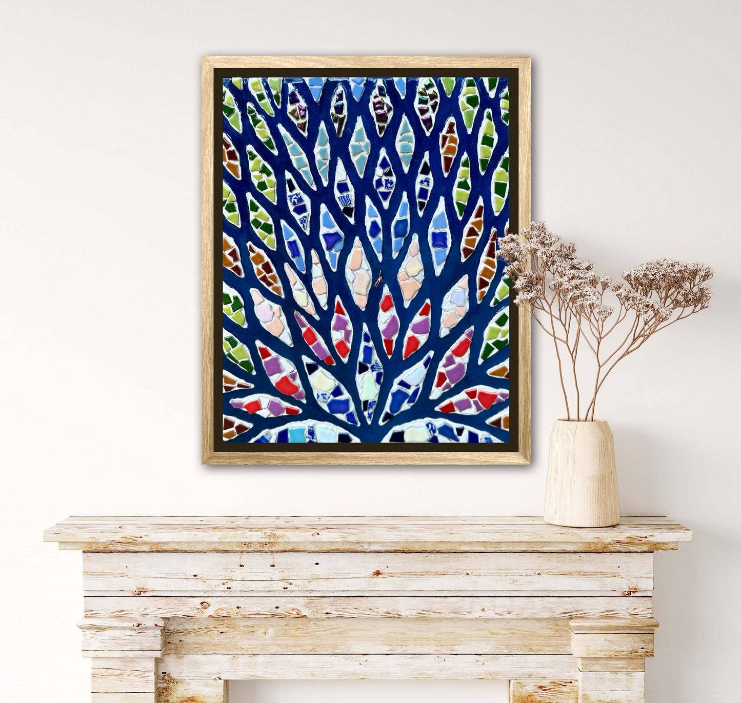 The Path to Wholeness - 16x20in Mixed Media; Sand, Acrylic & Resin on Canvas Framed