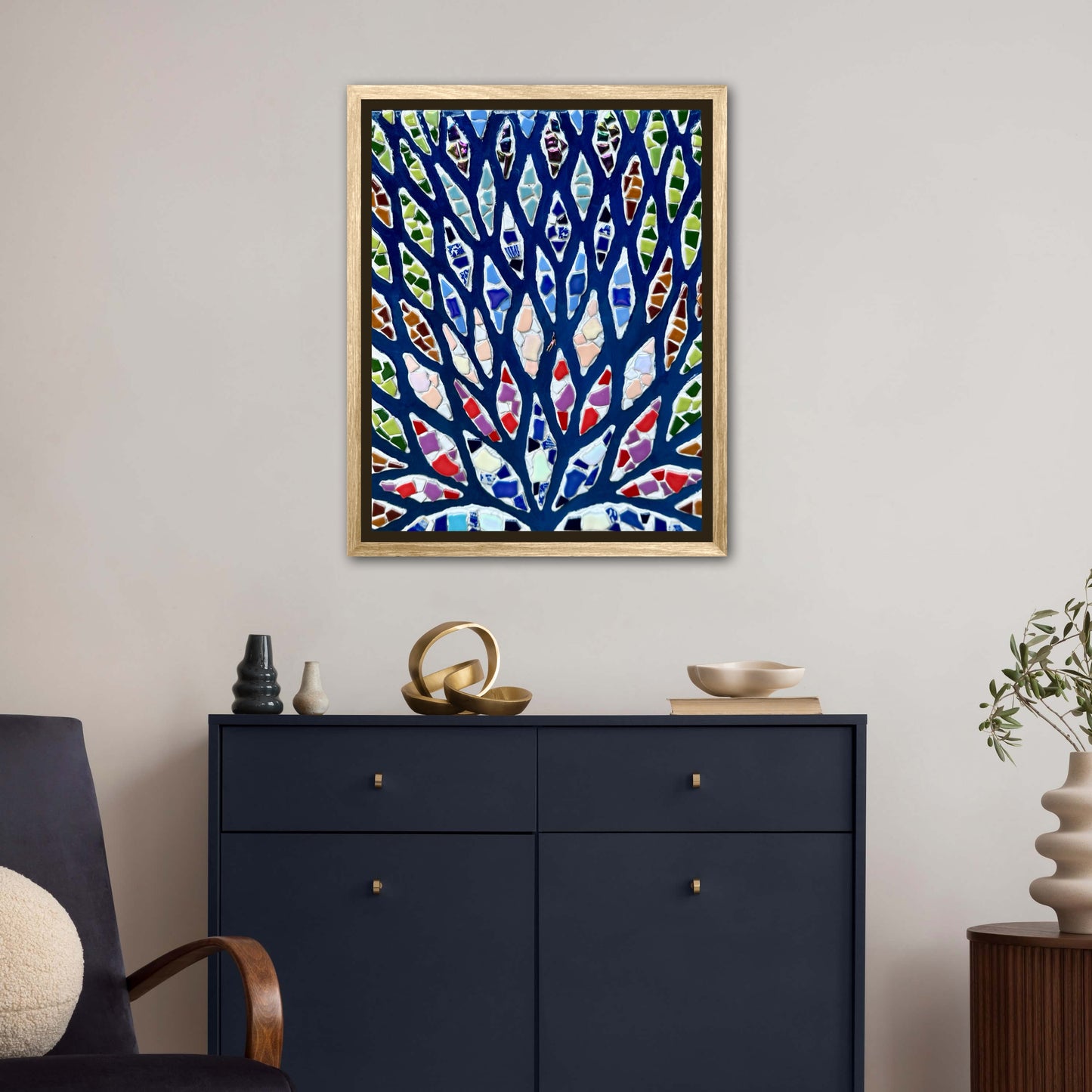 The Path to Wholeness - 16x20in Mixed Media; Sand, Acrylic & Resin on Canvas Framed