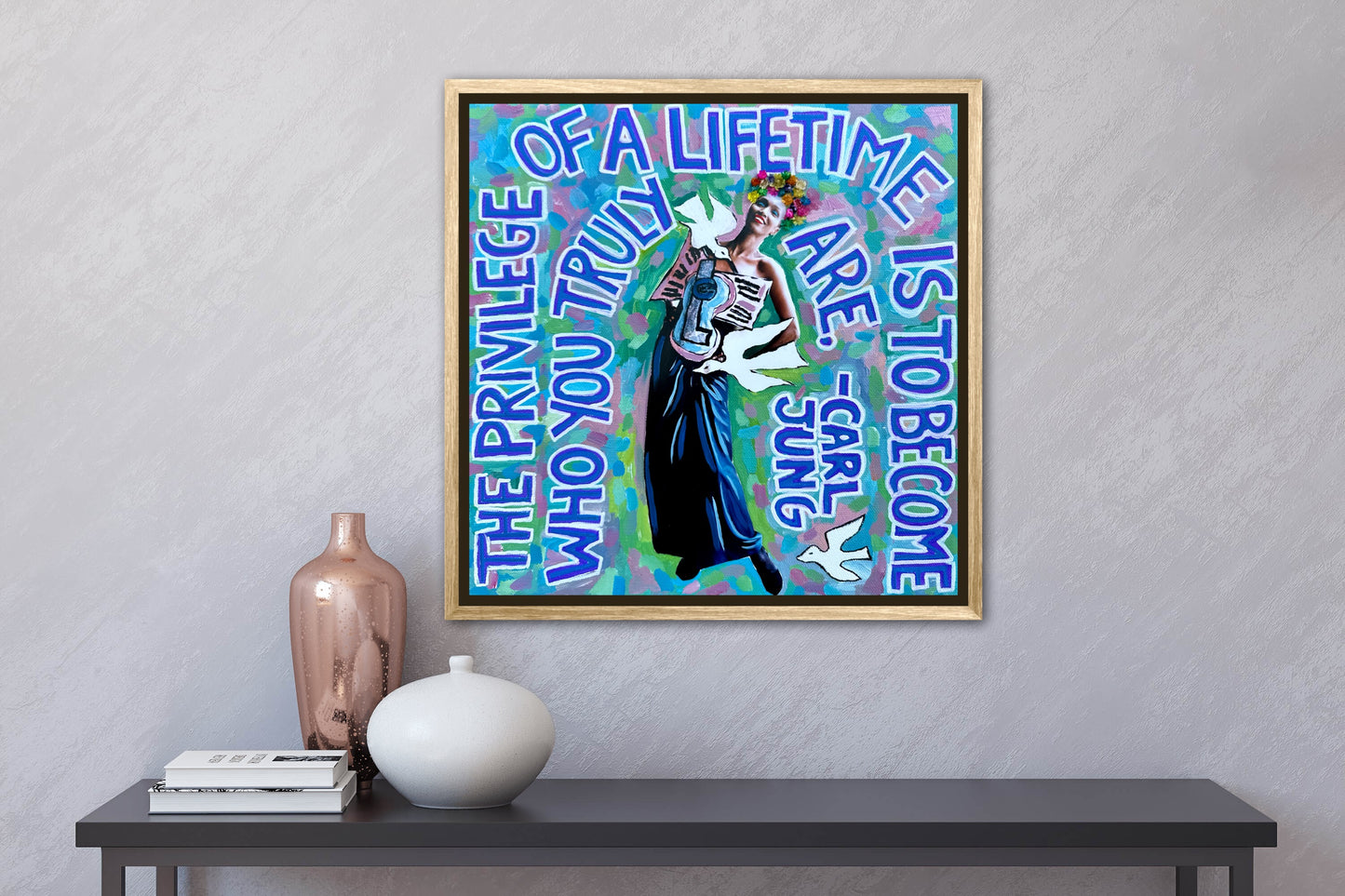 Vogue Reflections: The Privilege of a Lifetime - 12x12in Acrylic & Resin on Canvas