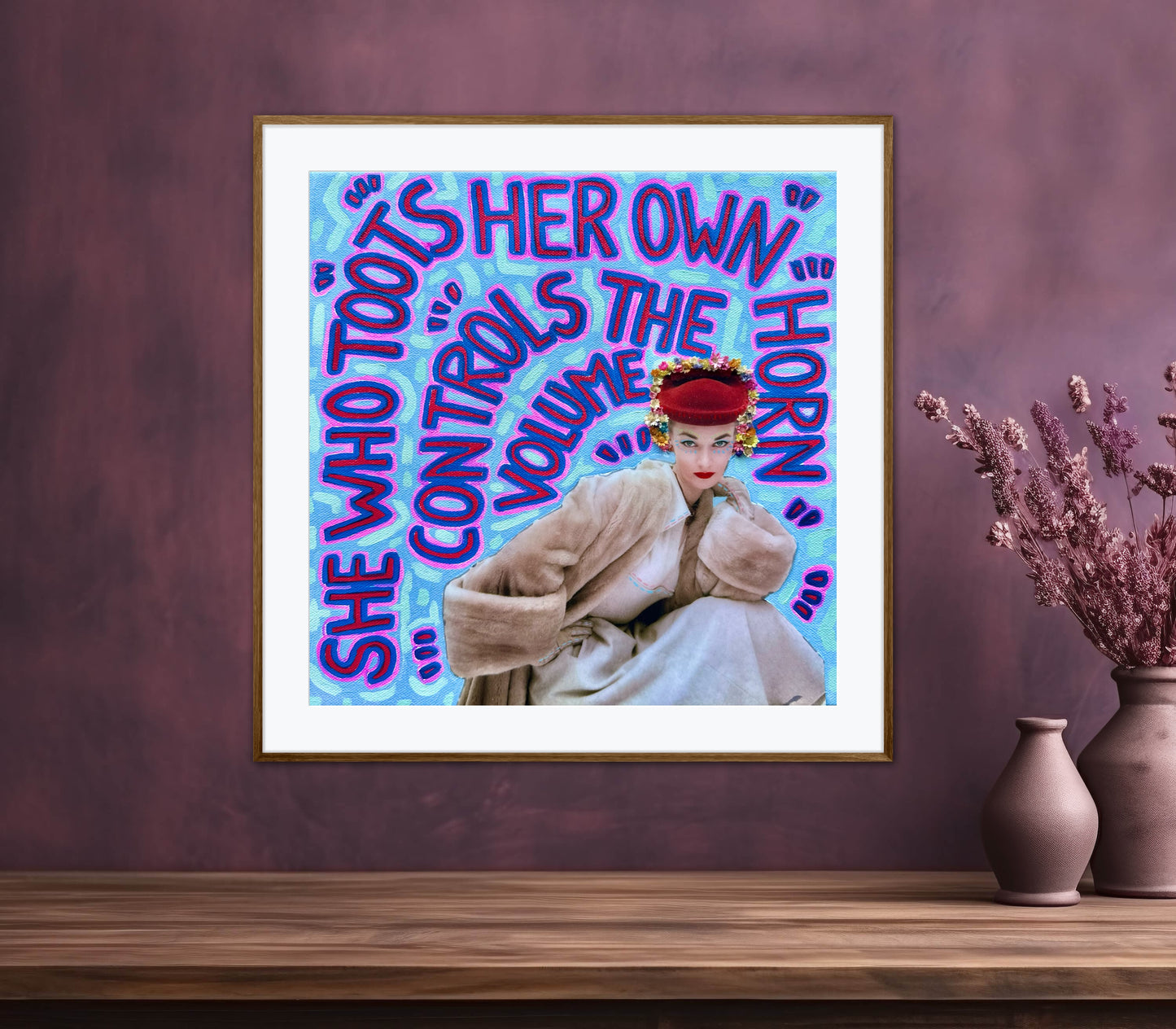 Vogue Reflections: She Who Toots Her Own Horn - 10x10in Glicée Fine Art Print