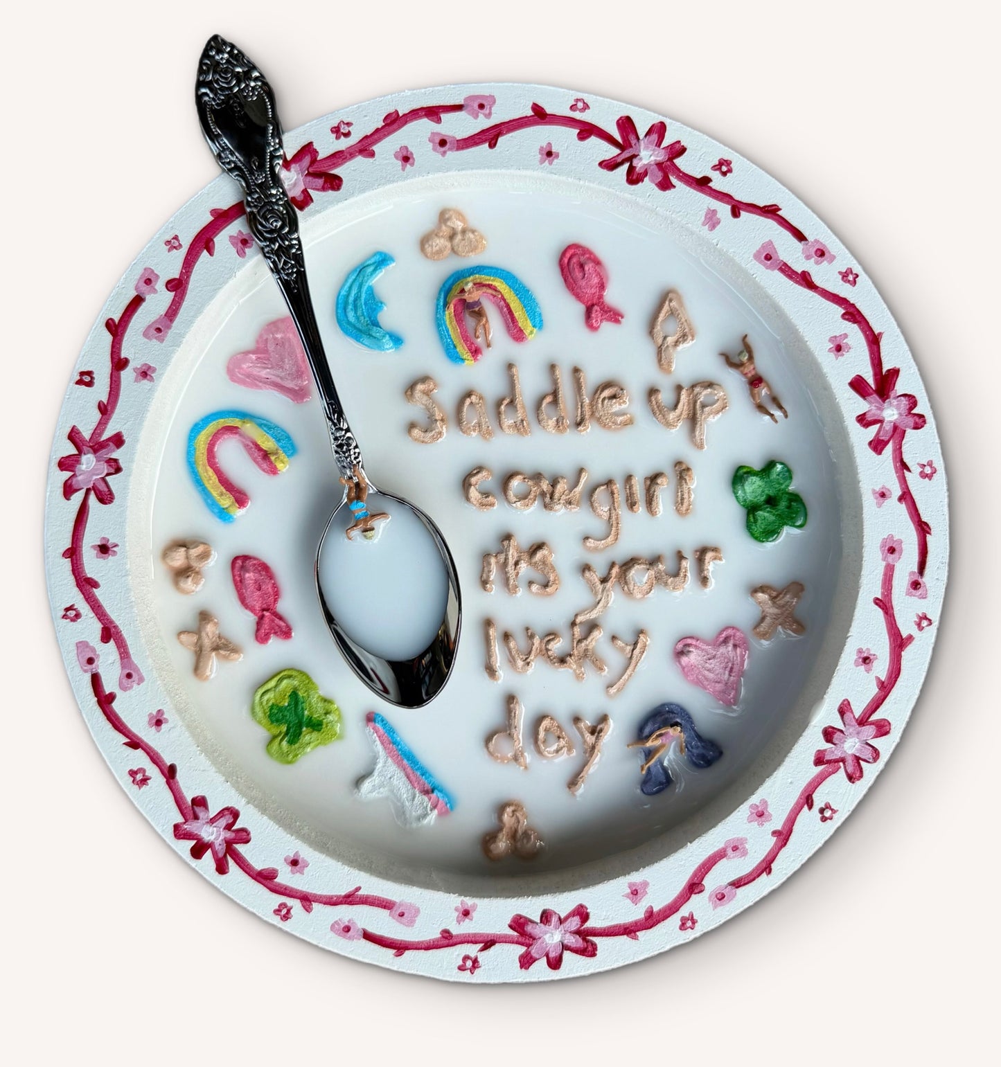 Saturday Mornings: Lucky Charms - Saddle Up Cowgirl It’s Your Lucky Day 8in Round