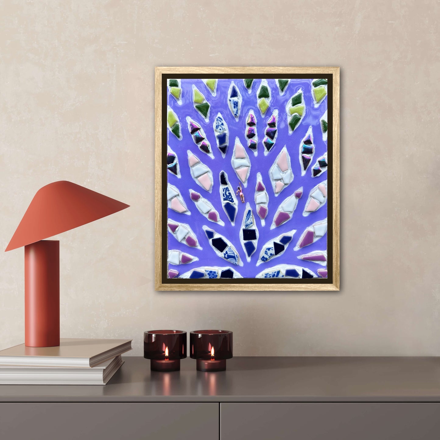 The Path to Fulfillment - 8x10 Mixed Media; Sand, Acrylic & Resin on Canvas Framed