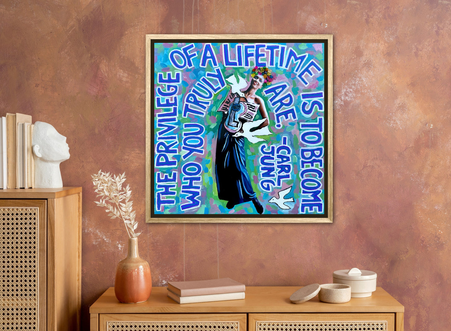 Vogue Reflections: The Privilege of a Lifetime - 12x12in Acrylic & Resin on Canvas