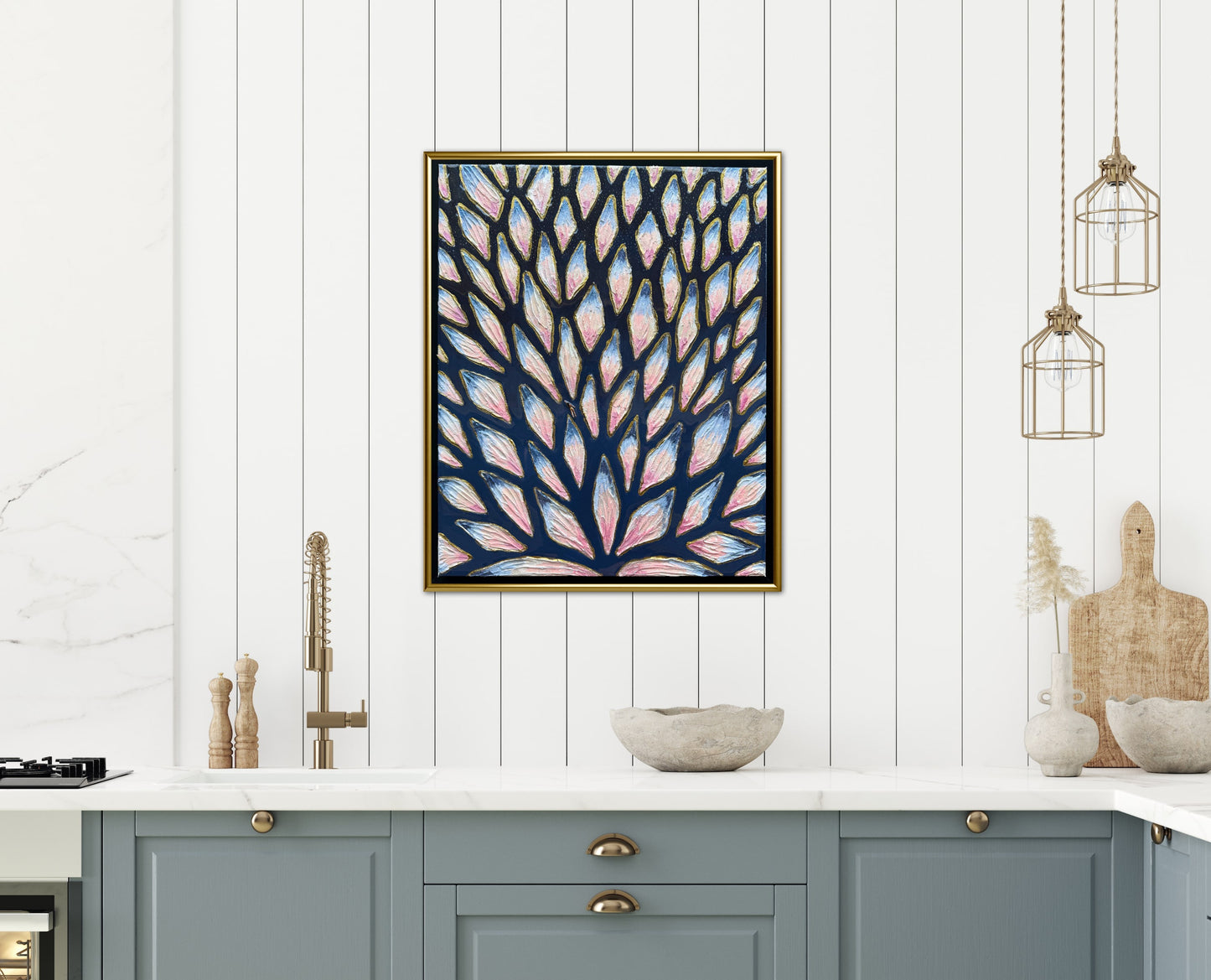 The Path to Intuition - 16x20in Mixed Media; Sand, Acrylic & Resin on Canvas Framed