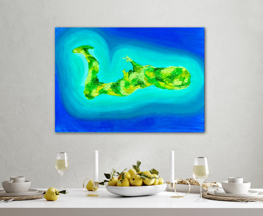 GRAND CAYMAN - 24x30in Acrylic & Resin on Canvas