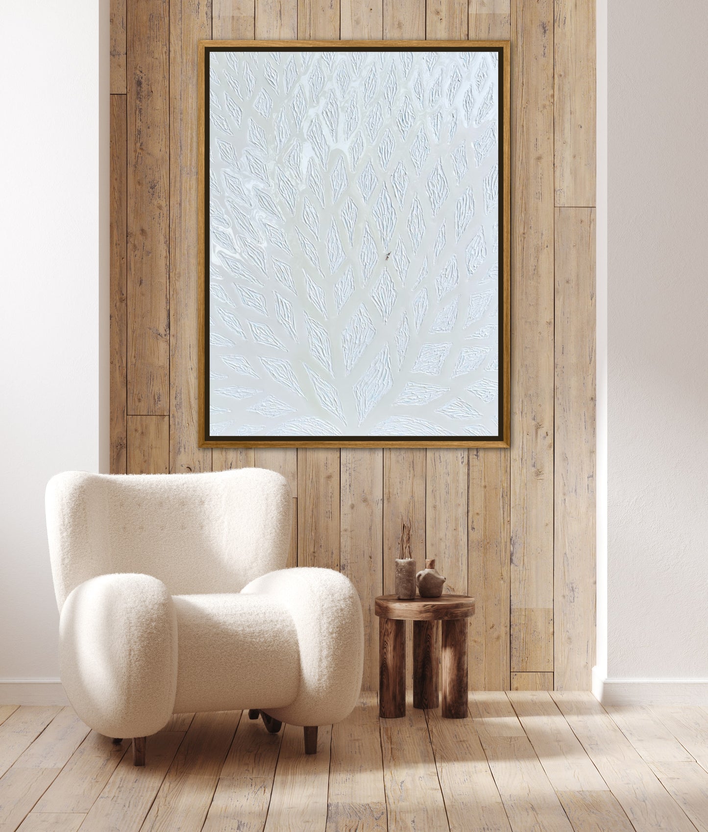 The Path to Dancing in the Clouds - 30x40in Mixed Media Textured Artwork Framed