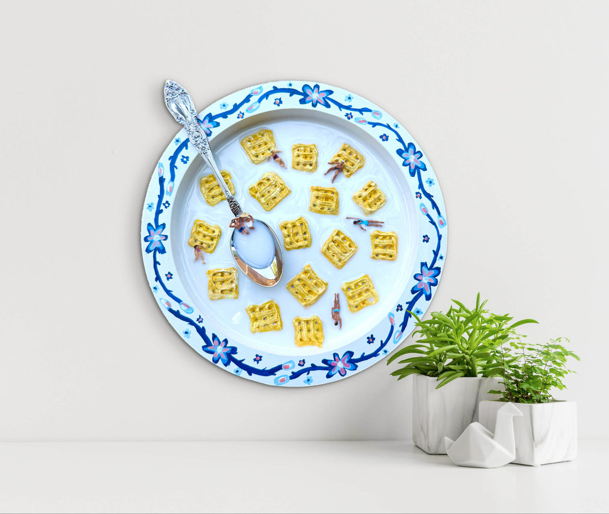 Waffle Crisp: Saturday Mornings Cereal Collection - 8x8in Mixed Media