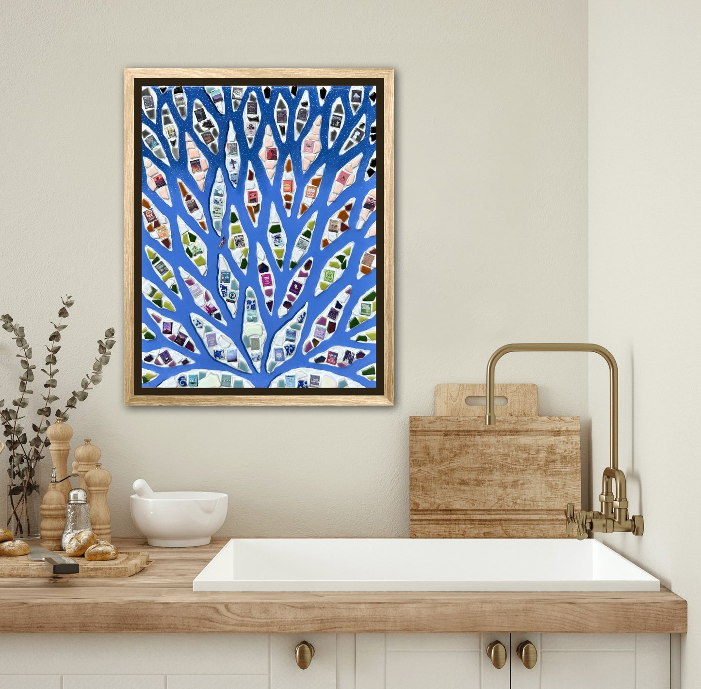 The Path to Knowledge - 16x20in Mixed Media; Sand, Acrylic & Resin on Canvas Framed