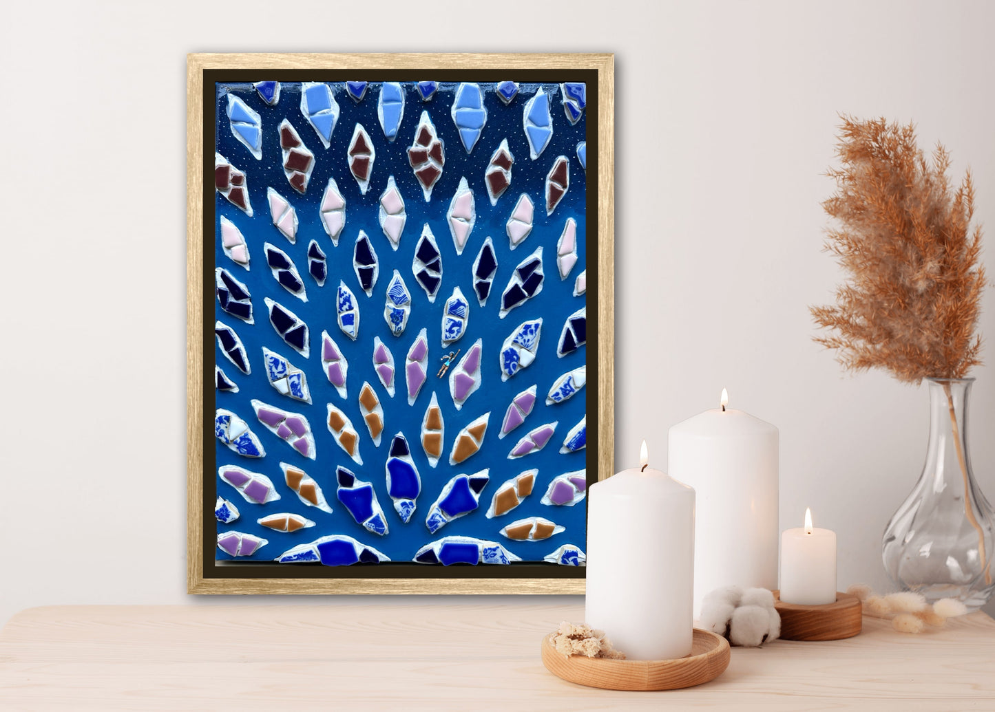 The Path to Wisdom - 11x14 Mixed Media; Sand, Acrylic & Resin on Canvas Framed