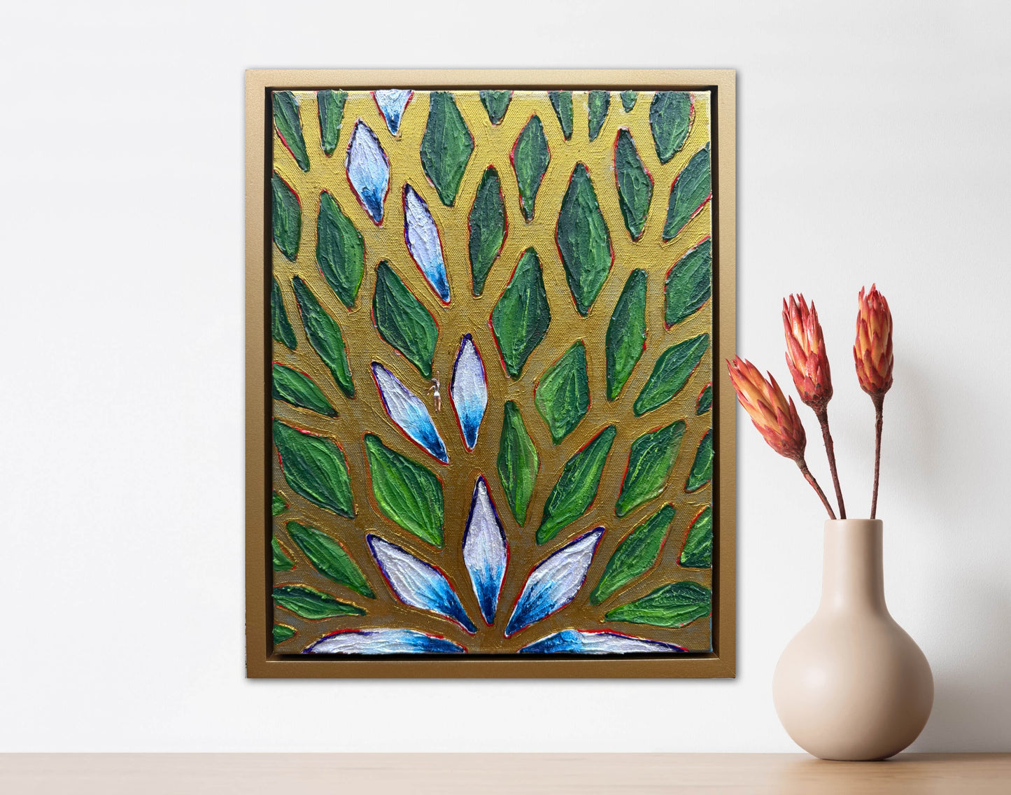 The Path to Success - 11x14 Mixed Media; Sand, Acrylic & Resin on Canvas Framed