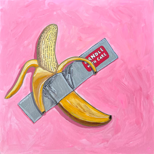 Little Luxuries Collection: There’s Always Money in the Banana Stand - 12x12in Original Art