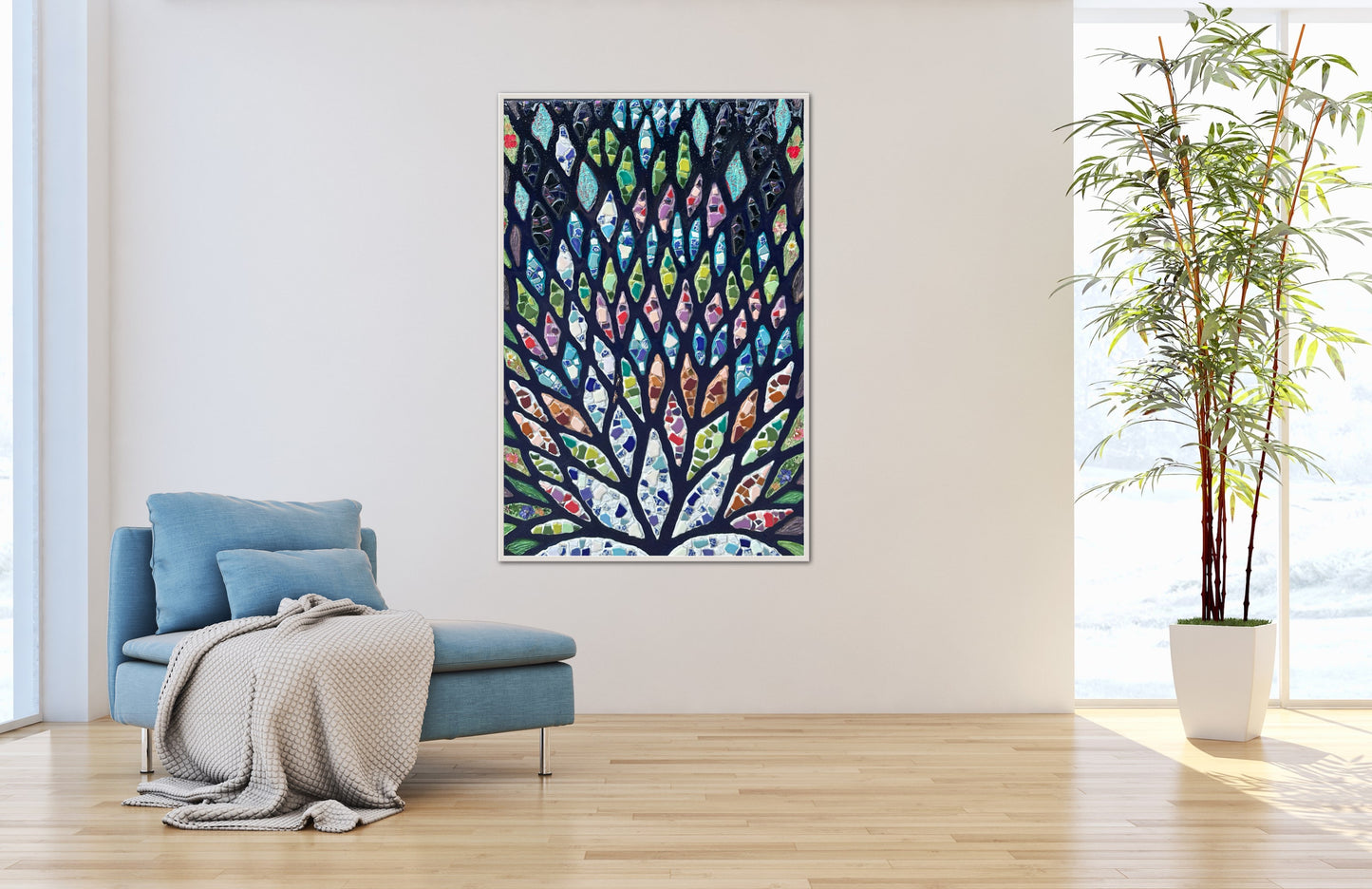 The Path to Wholeness - 24x36in Mixed Media; Sand, Acrylic & Resin on Canvas Framed