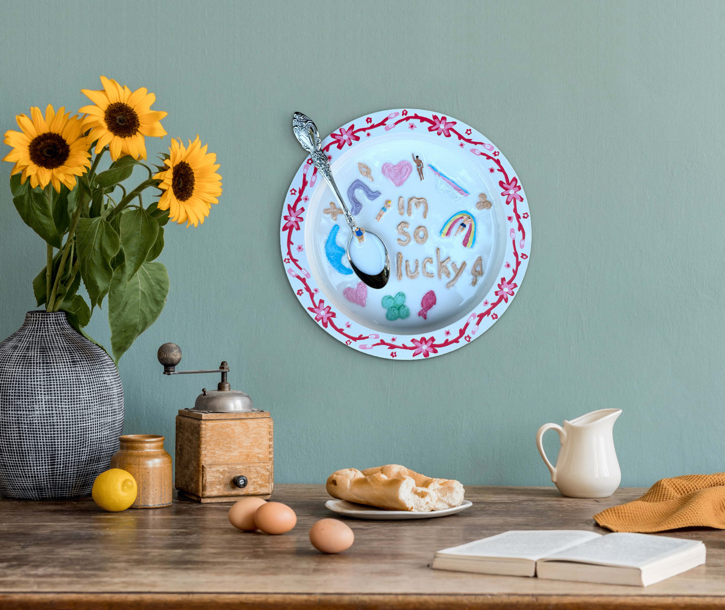 Lucky Charms: Saturday Mornings Cereal Collection - 8x8in Mixed Media