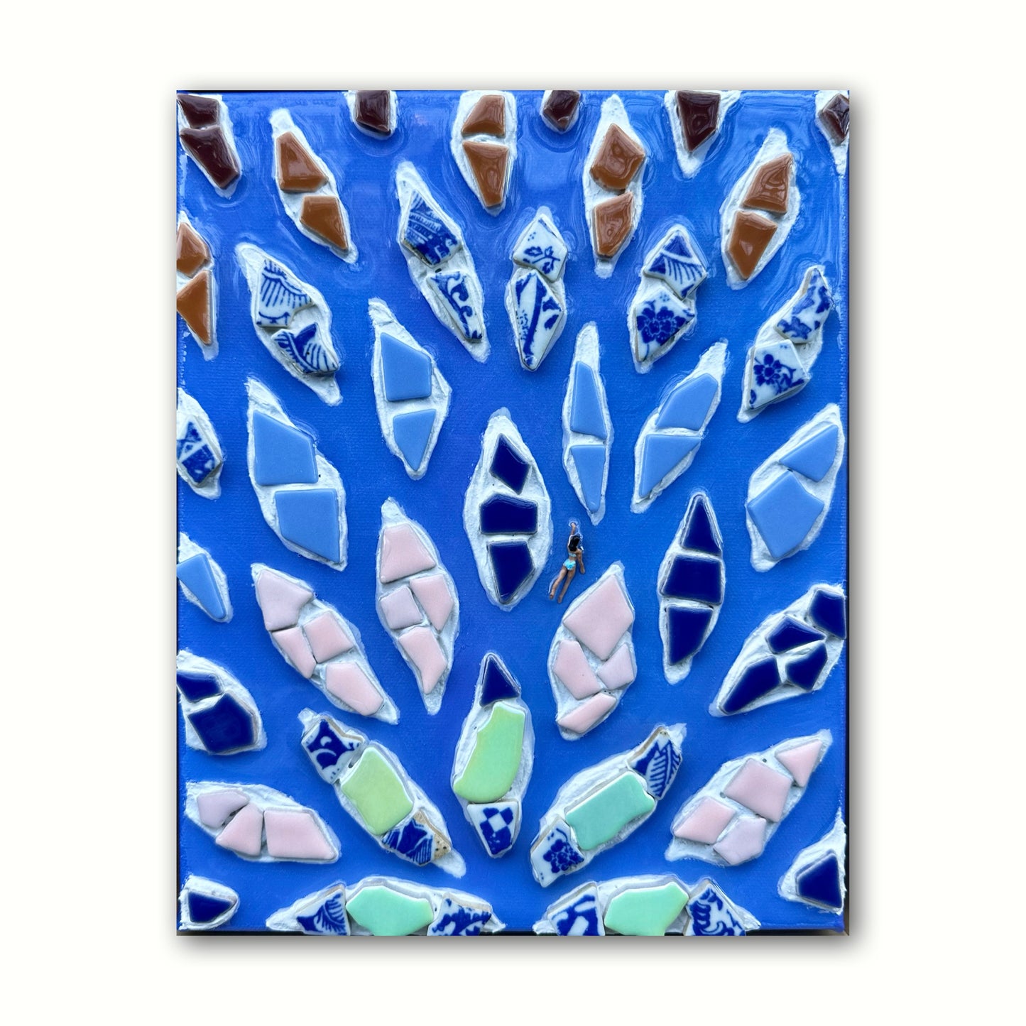 The Path to Peace - 8x10 Mixed Media; Sand, Acrylic & Resin on Canvas Framed