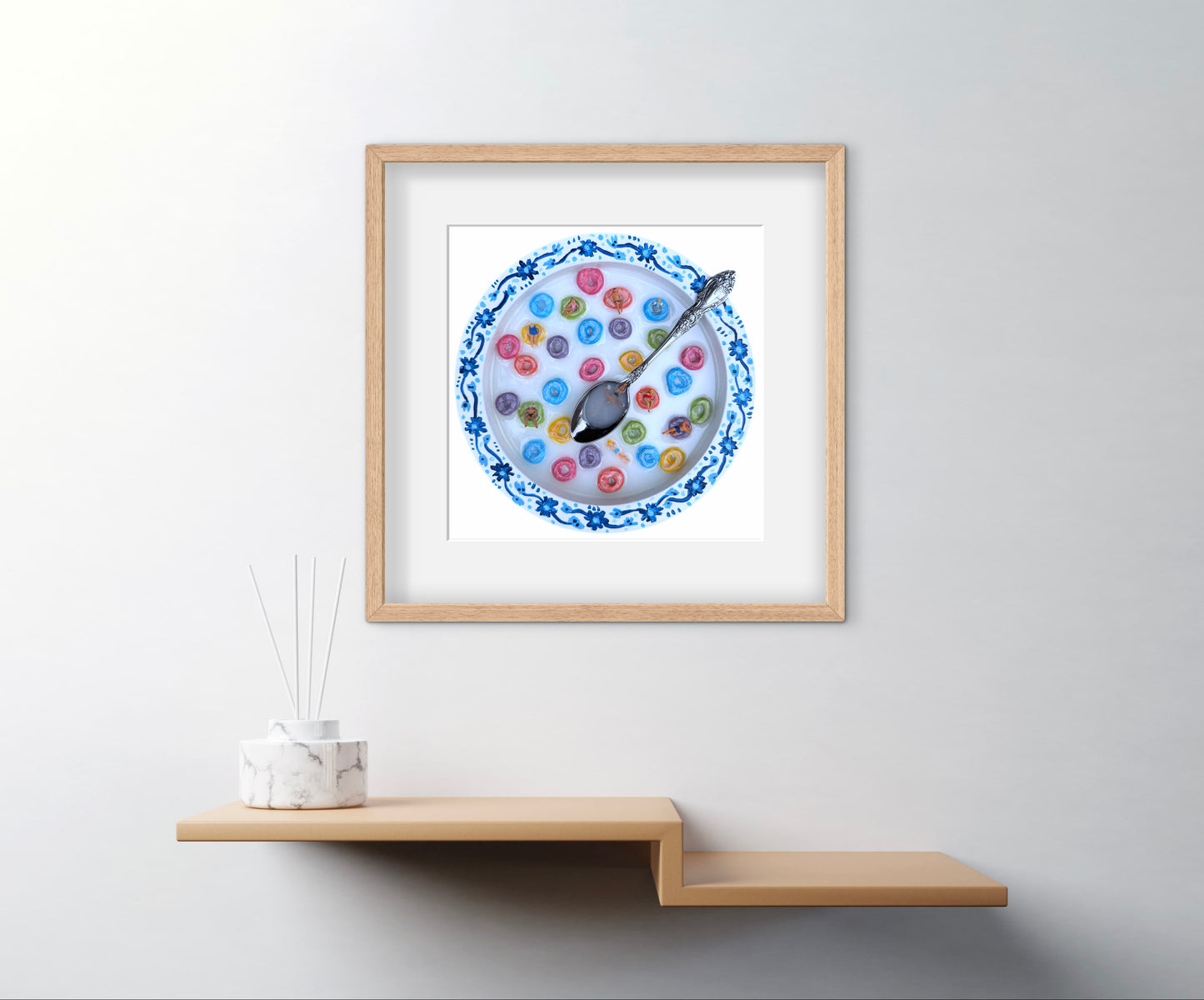 Saturday Mornings: Fruit Loops Print - 10x10in Glicée Fine Art Print
