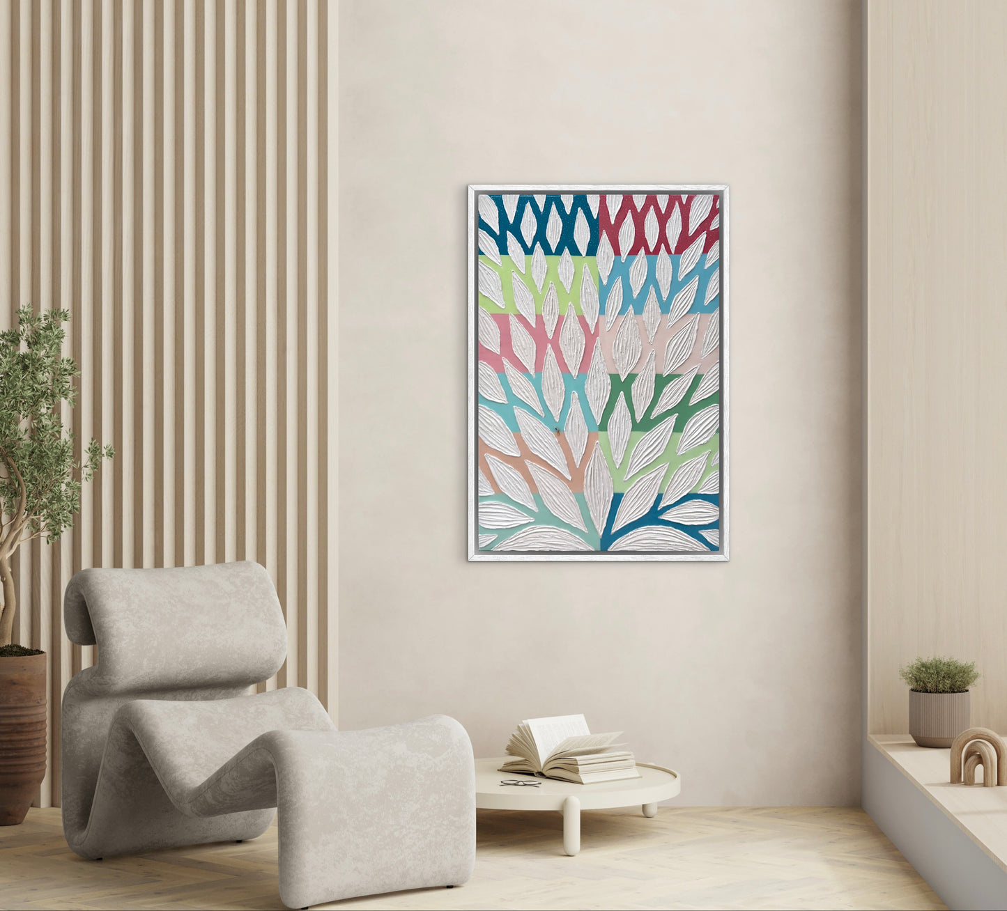 The Path to Bondi Beach - 24x36in Mixed Media; Sand, Acrylic & Resin on Canvas Framed