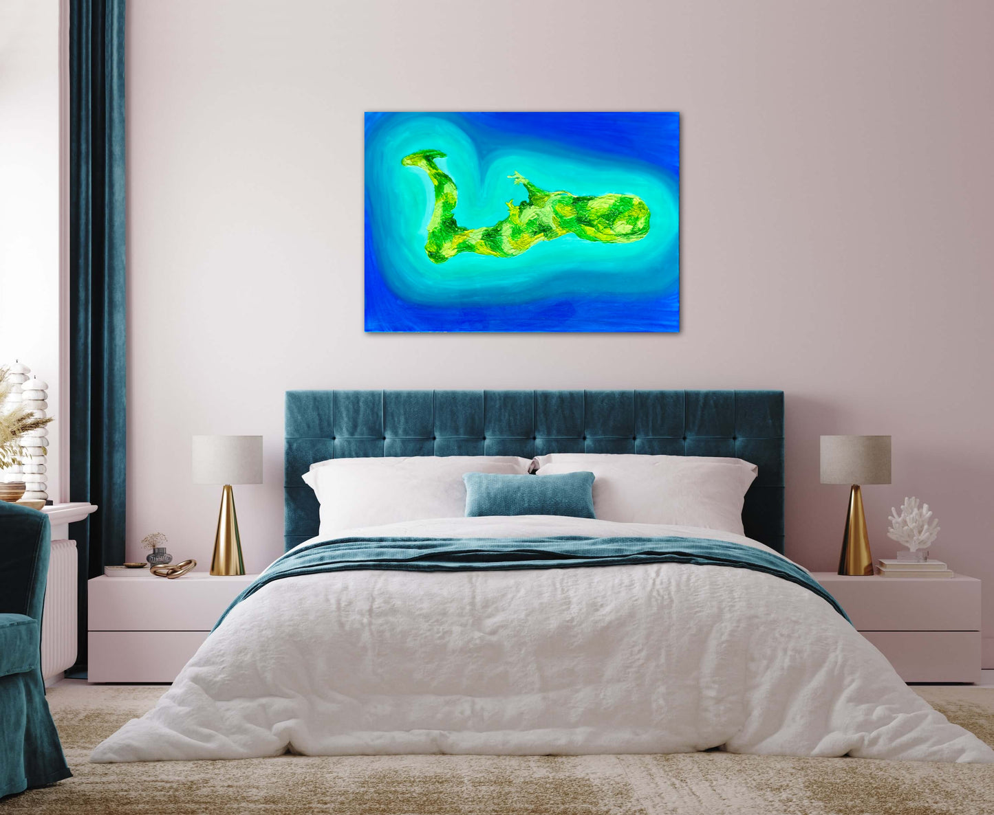 GRAND CAYMAN - 24x30in Acrylic & Resin on Canvas