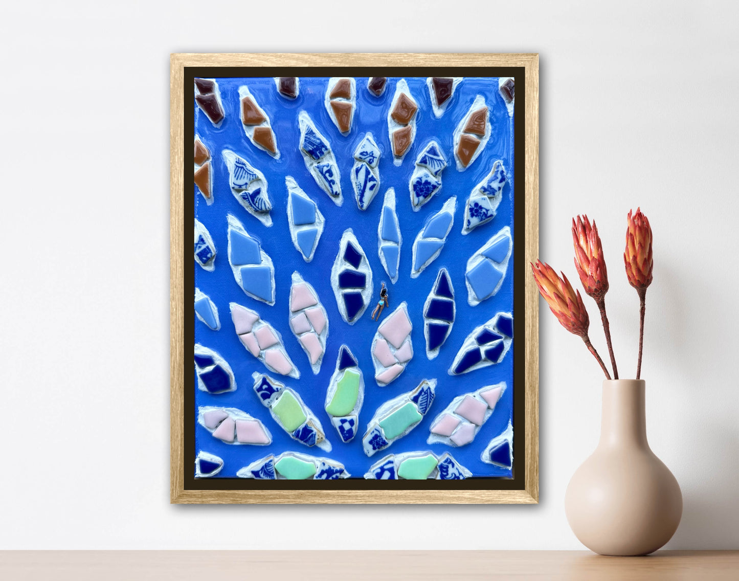 The Path to Peace - 8x10 Mixed Media; Sand, Acrylic & Resin on Canvas Framed