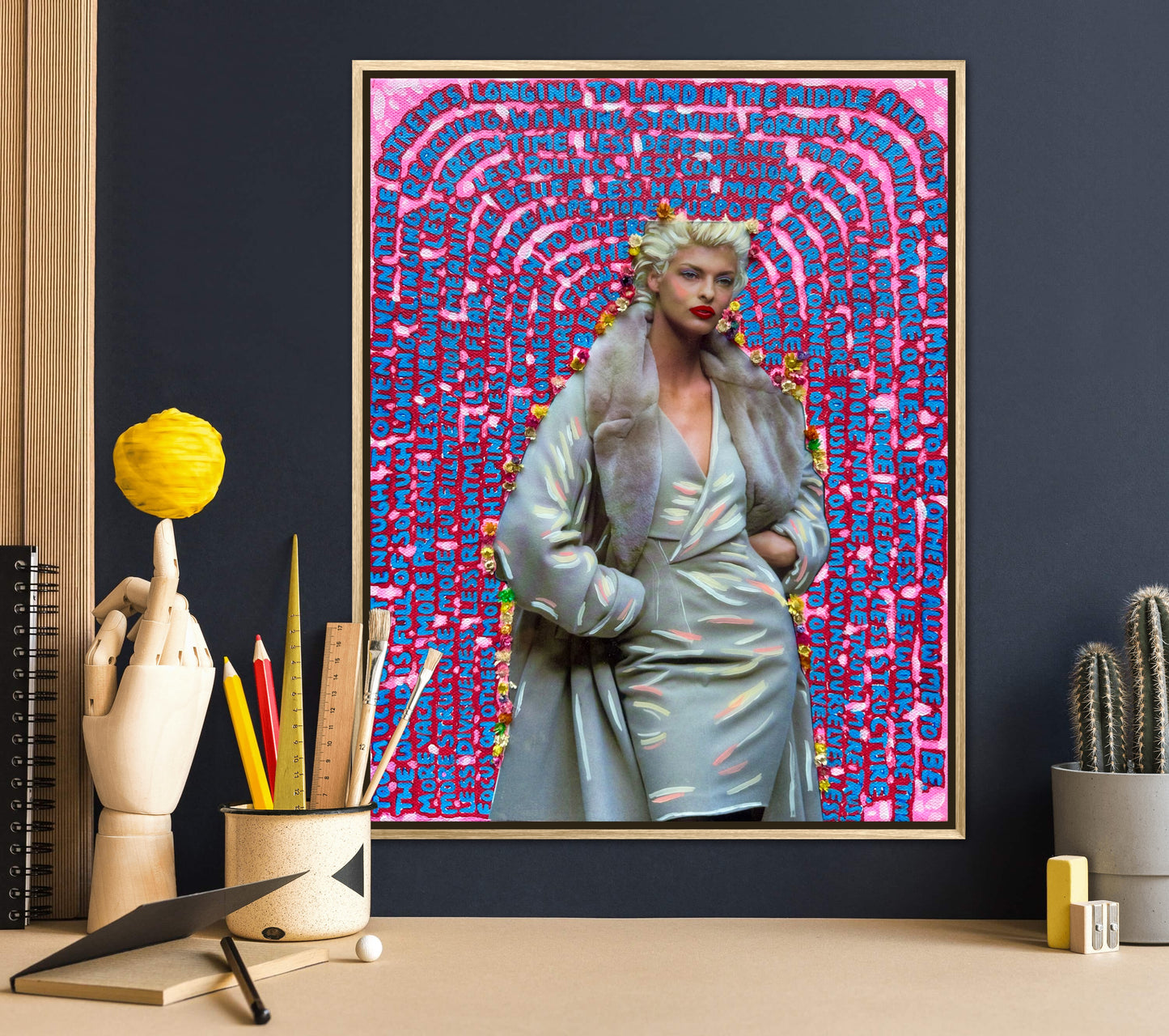 Vogue Reflections: “Just Be” Original Art 11x14in Framed