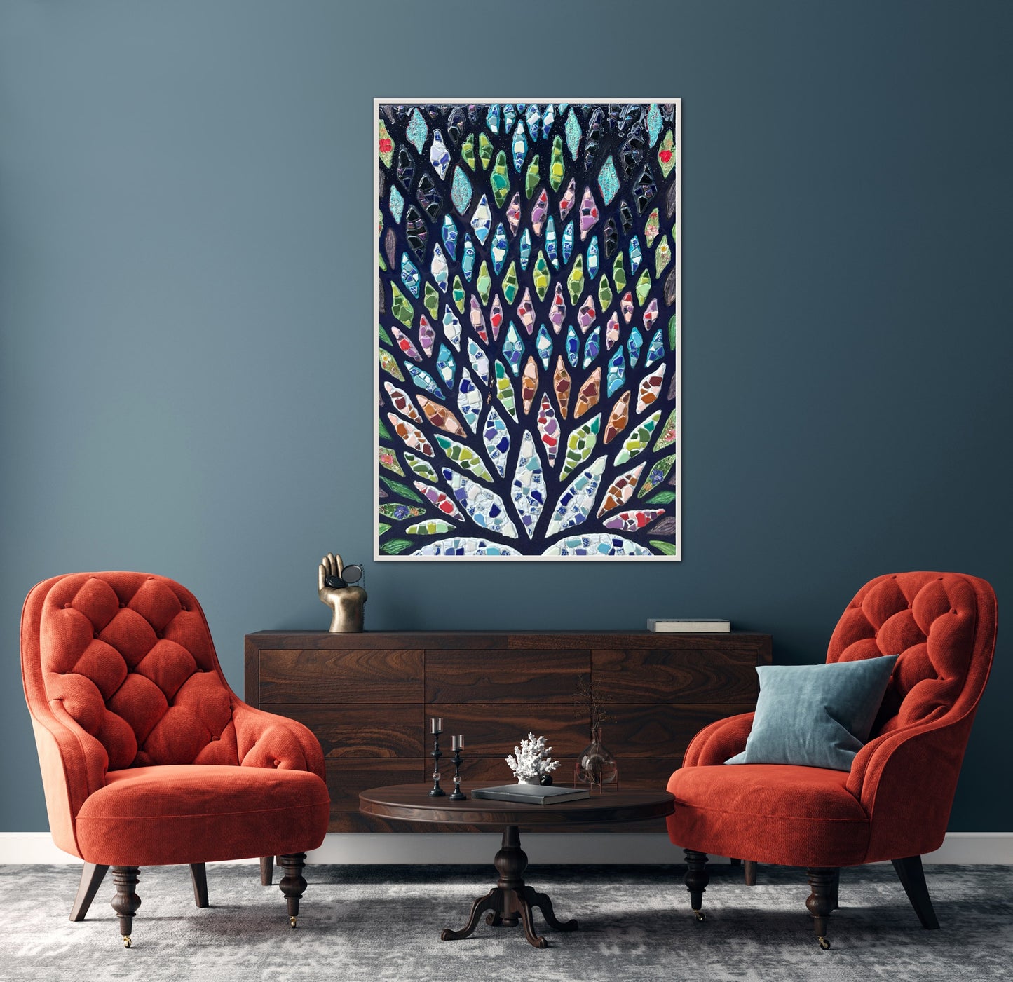 The Path to Wholeness - 24x36in Mixed Media; Sand, Acrylic & Resin on Canvas Framed