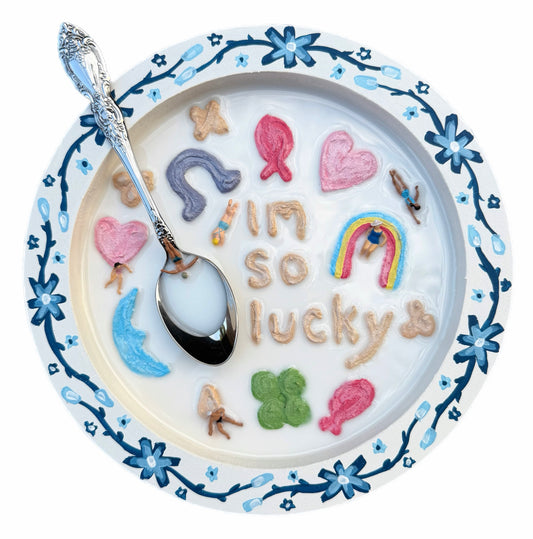 Lucky Charms: Saturday Mornings Cereal Collection - 8x8in Mixed Media