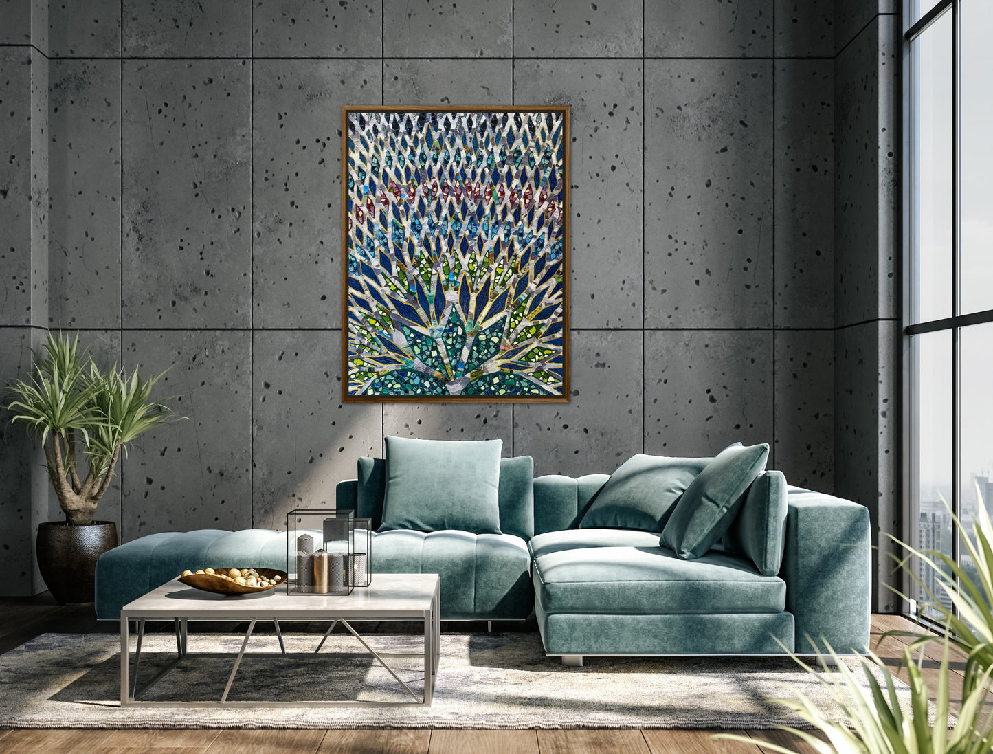 The Path to Paradise - 36x48in Mixed Media Textured Artwork Framed