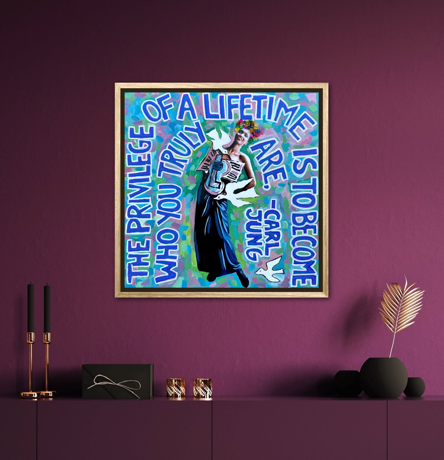 Vogue Reflections: The Privilege of a Lifetime - 12x12in Acrylic & Resin on Canvas