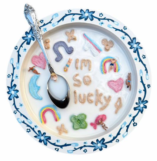 Lucky Charms: Saturday Mornings Cereal Collection - 8x8in Mixed Media