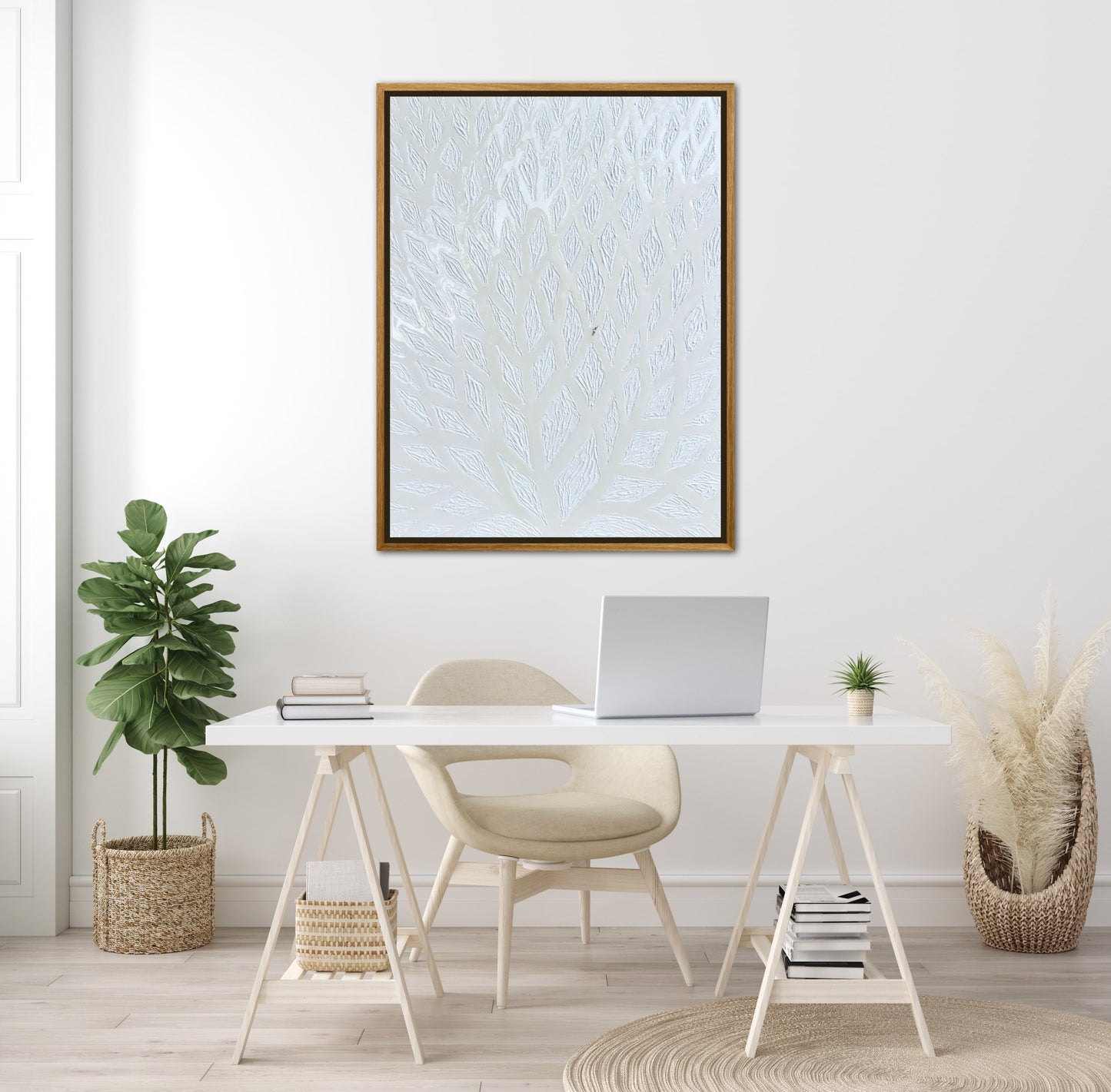 The Path to Dancing in the Clouds - 30x40in Mixed Media Textured Artwork Framed