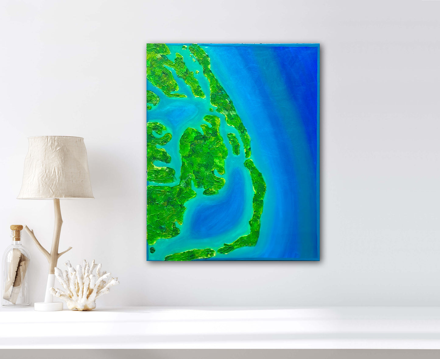 OUTER BANKS, NC - 16x20 in Acrylic & Resin on Canvas