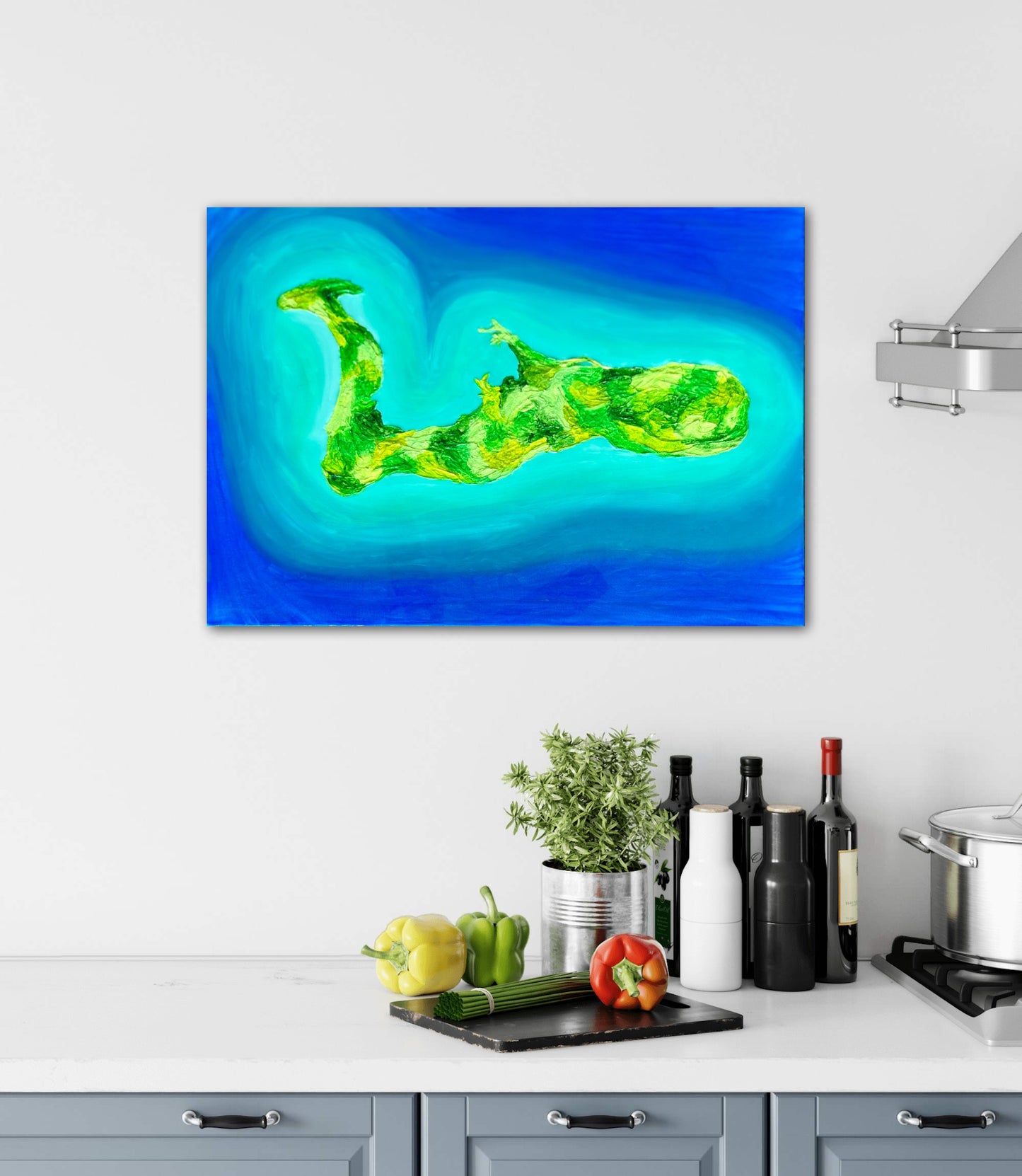 GRAND CAYMAN - 24x30in Acrylic & Resin on Canvas