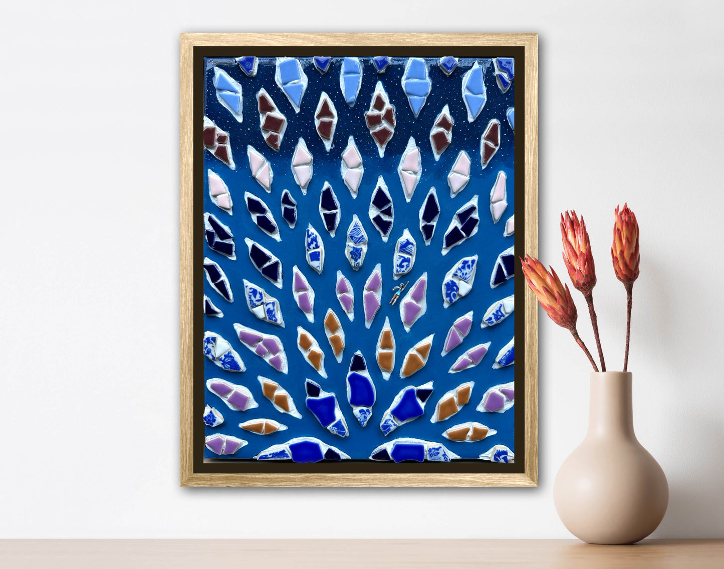 The Path to Wisdom - 11x14 Mixed Media; Sand, Acrylic & Resin on Canvas Framed