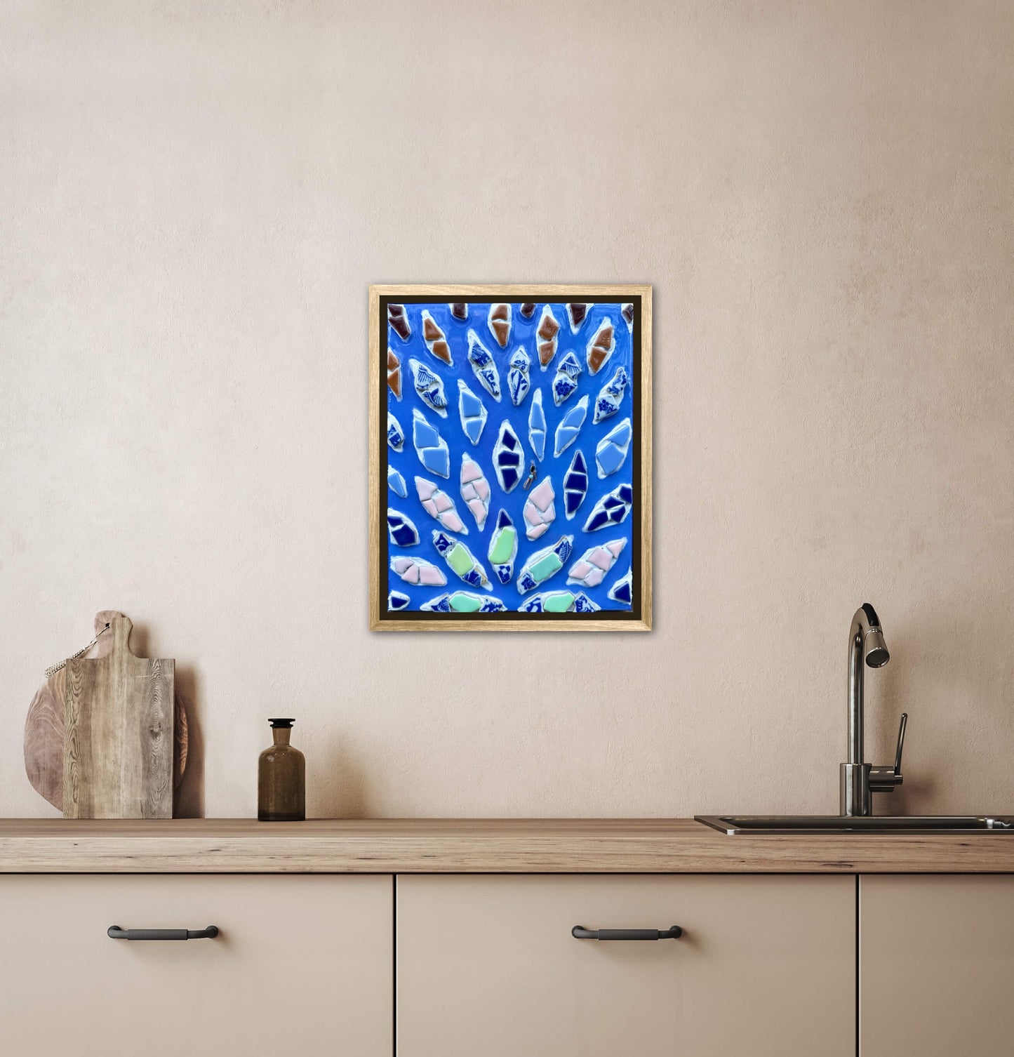 The Path to Peace - 8x10 Mixed Media; Sand, Acrylic & Resin on Canvas Framed