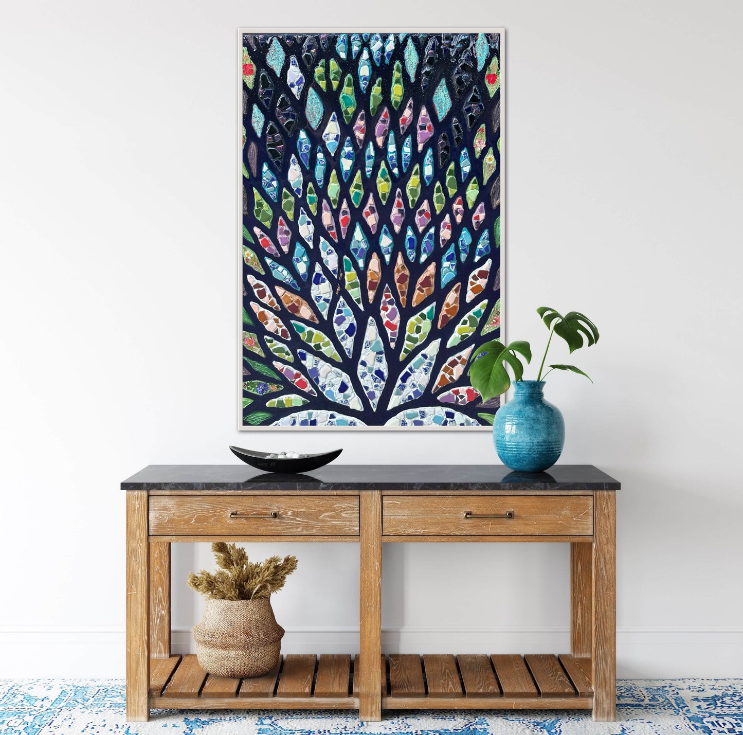 The Path to Wholeness - 24x36in Mixed Media; Sand, Acrylic & Resin on Canvas Framed