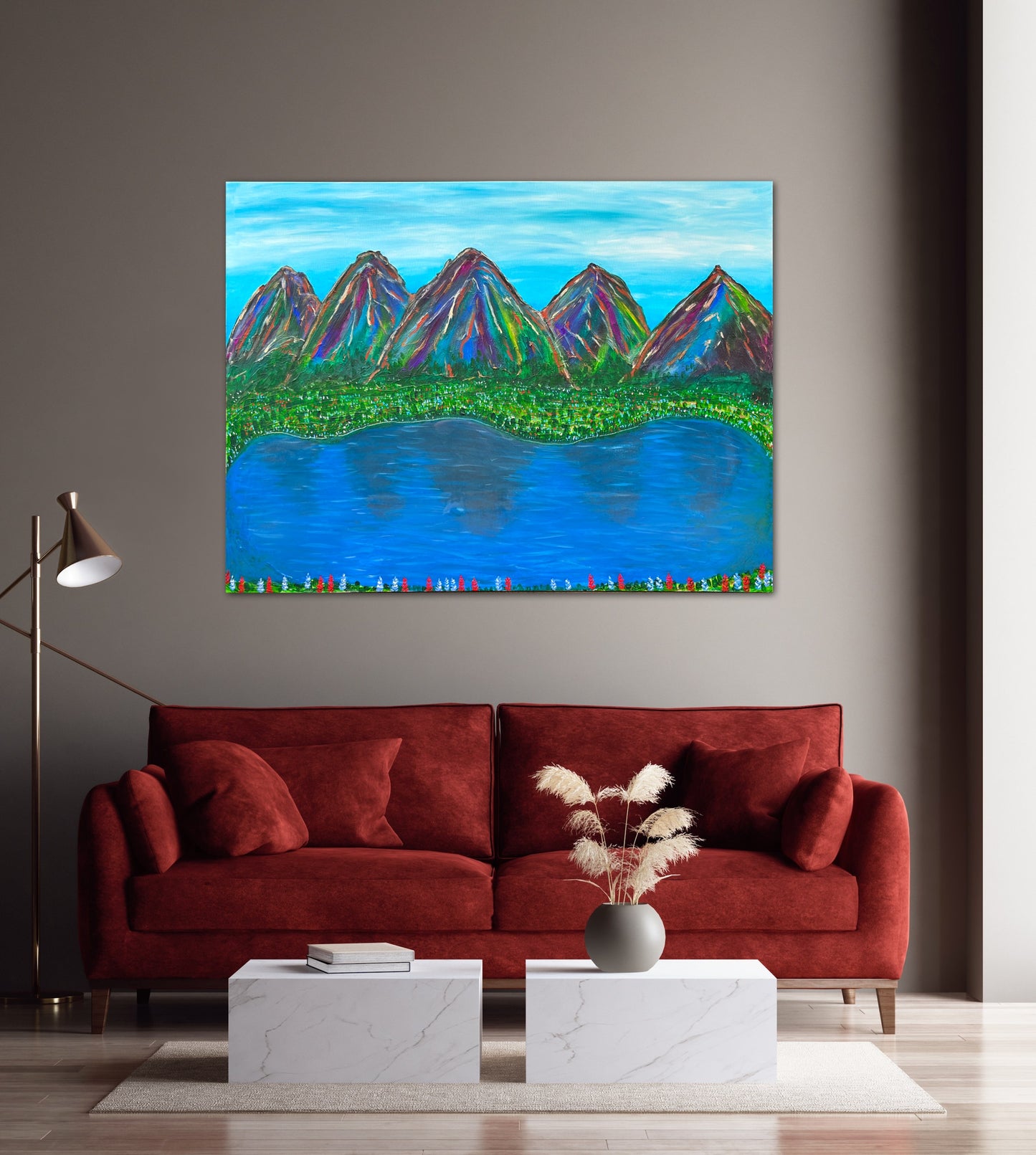 Mountains - 36x48in Acrylic on Canvas