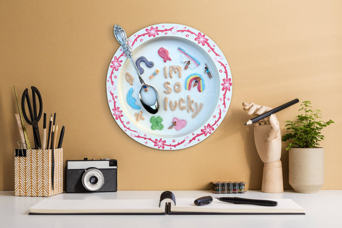 Lucky Charms: Saturday Mornings Cereal Collection - 8x8in Mixed Media