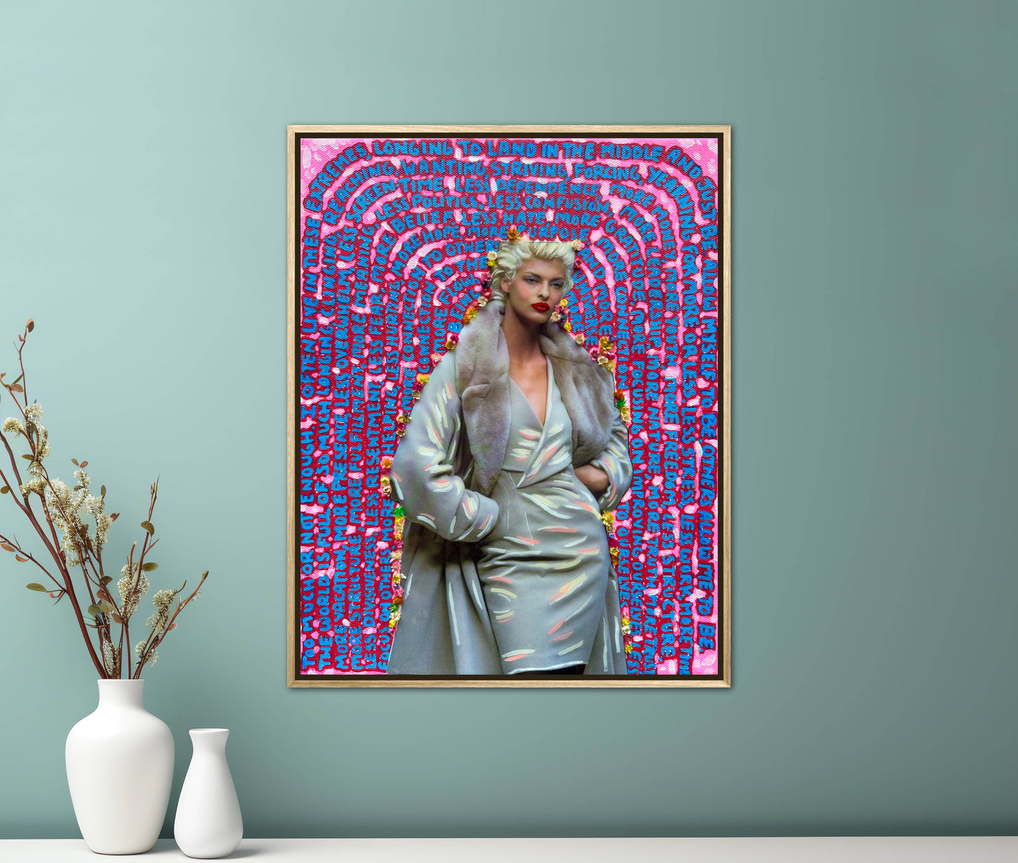 Vogue Reflections: “Just Be” Original Art 11x14in Framed