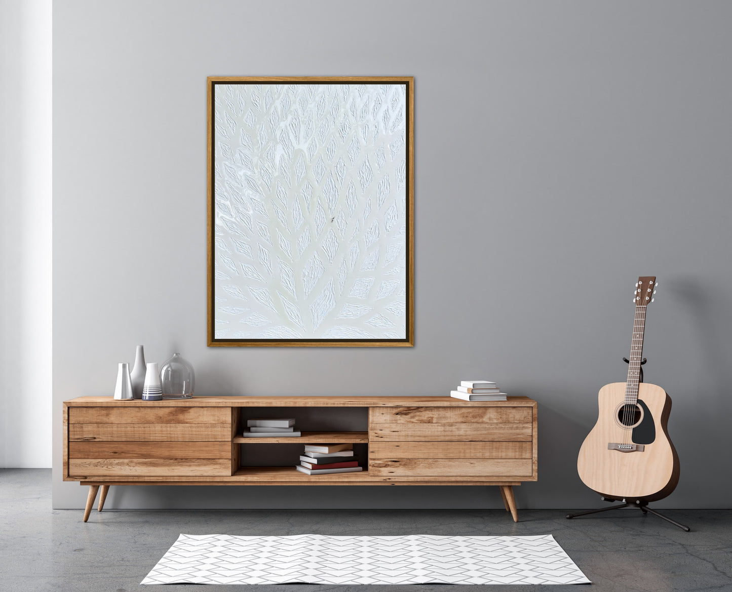 The Path to Dancing in the Clouds - 30x40in Mixed Media Textured Artwork Framed