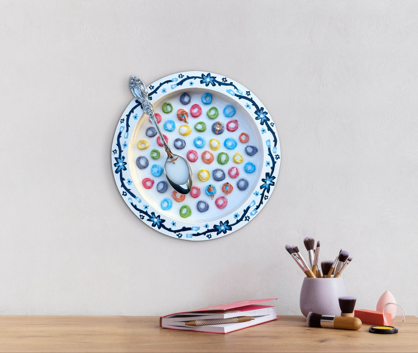 Fruit Loops: Saturday Mornings Cereal Collection - 8x8in Mixed Media