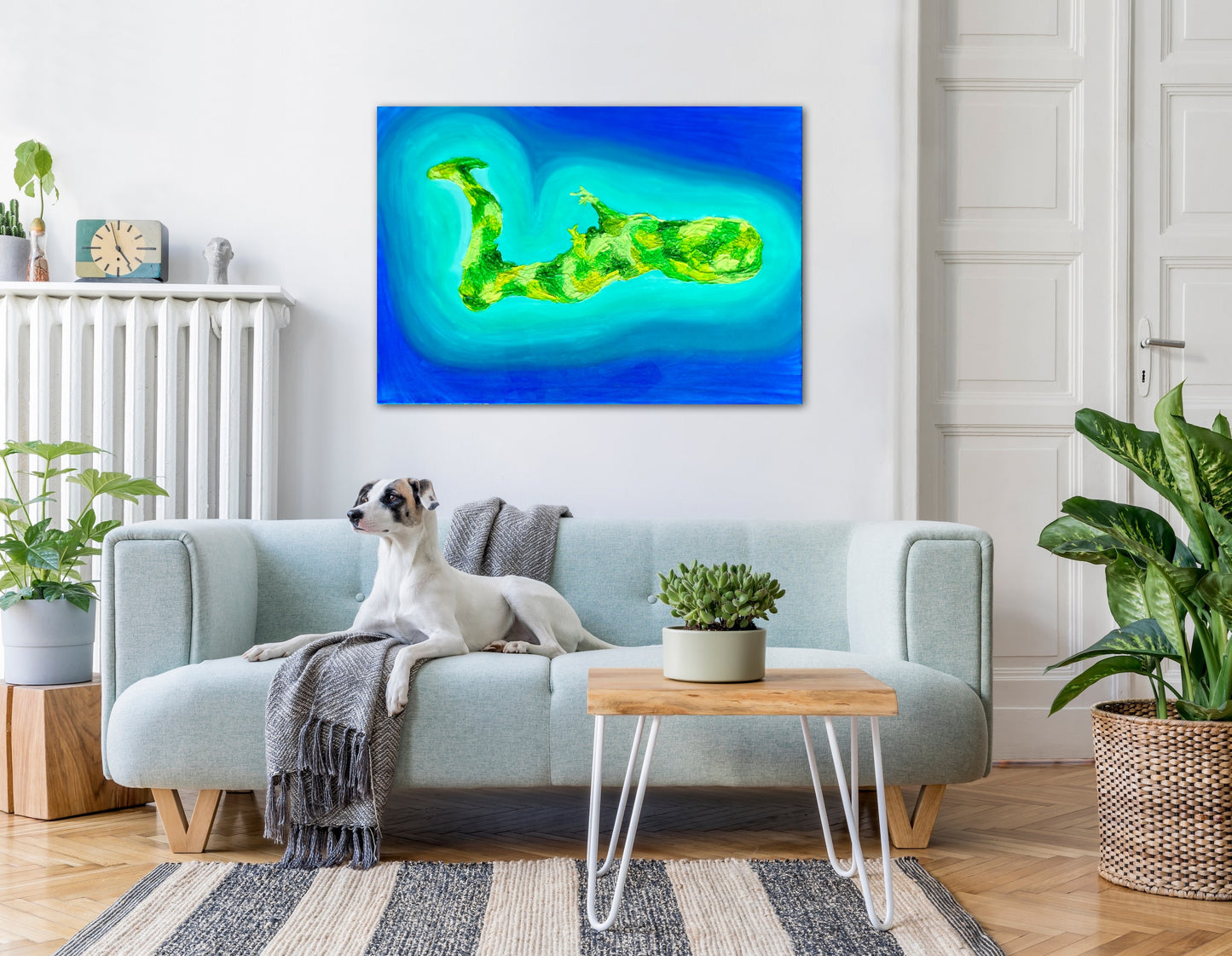 GRAND CAYMAN - 24x30in Acrylic & Resin on Canvas