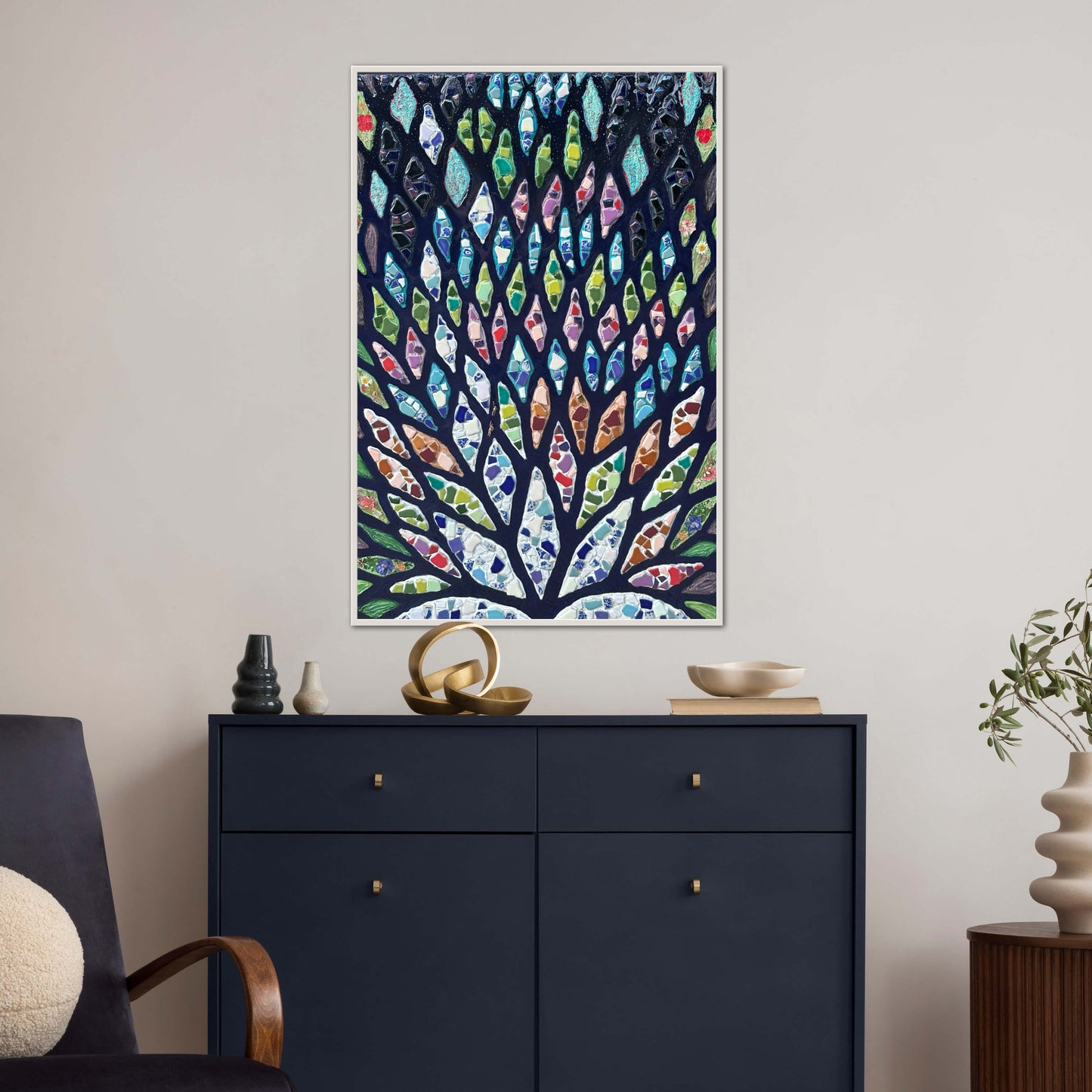 The Path to Wholeness - 24x36in Mixed Media; Sand, Acrylic & Resin on Canvas Framed