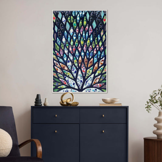 The Path to Wholeness - 24x36in Mixed Media; Sand, Acrylic & Resin on Canvas Framed