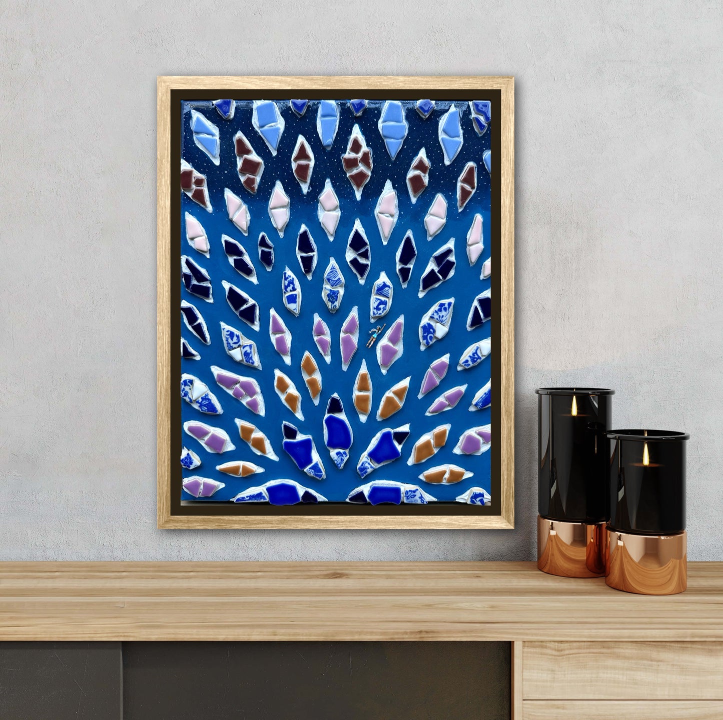 The Path to Wisdom - 11x14 Mixed Media; Sand, Acrylic & Resin on Canvas Framed