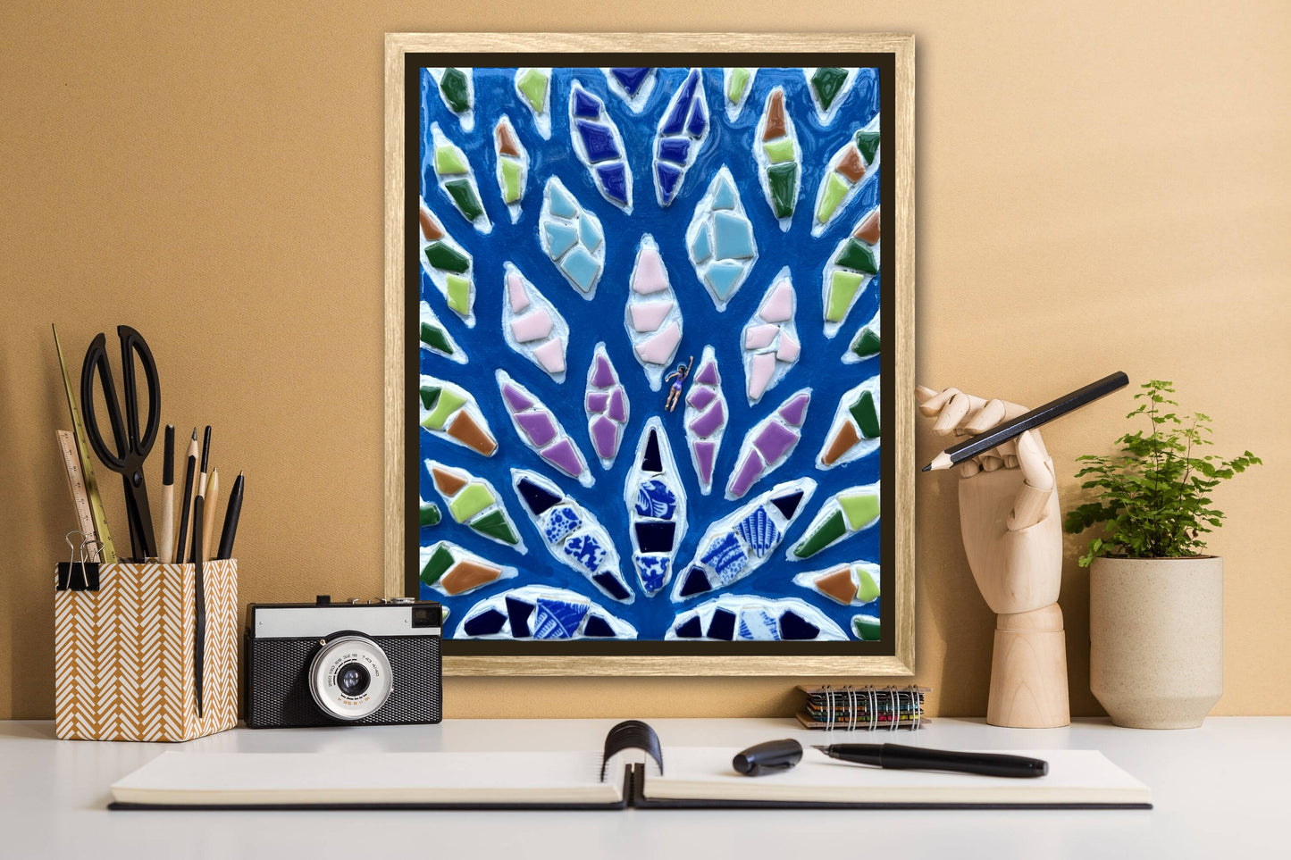 The Path to Purpose - 8x10 Mixed Media; Sand, Acrylic & Resin on Canvas Framed