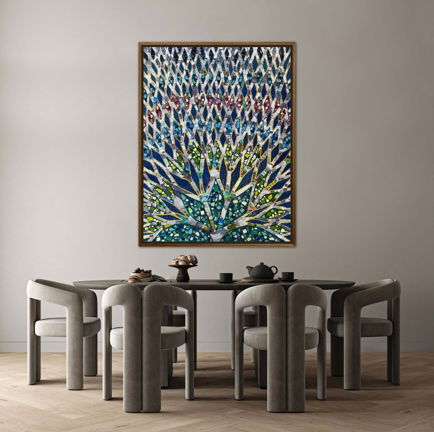 The Path to Paradise - 36x48in Mixed Media Textured Artwork Framed
