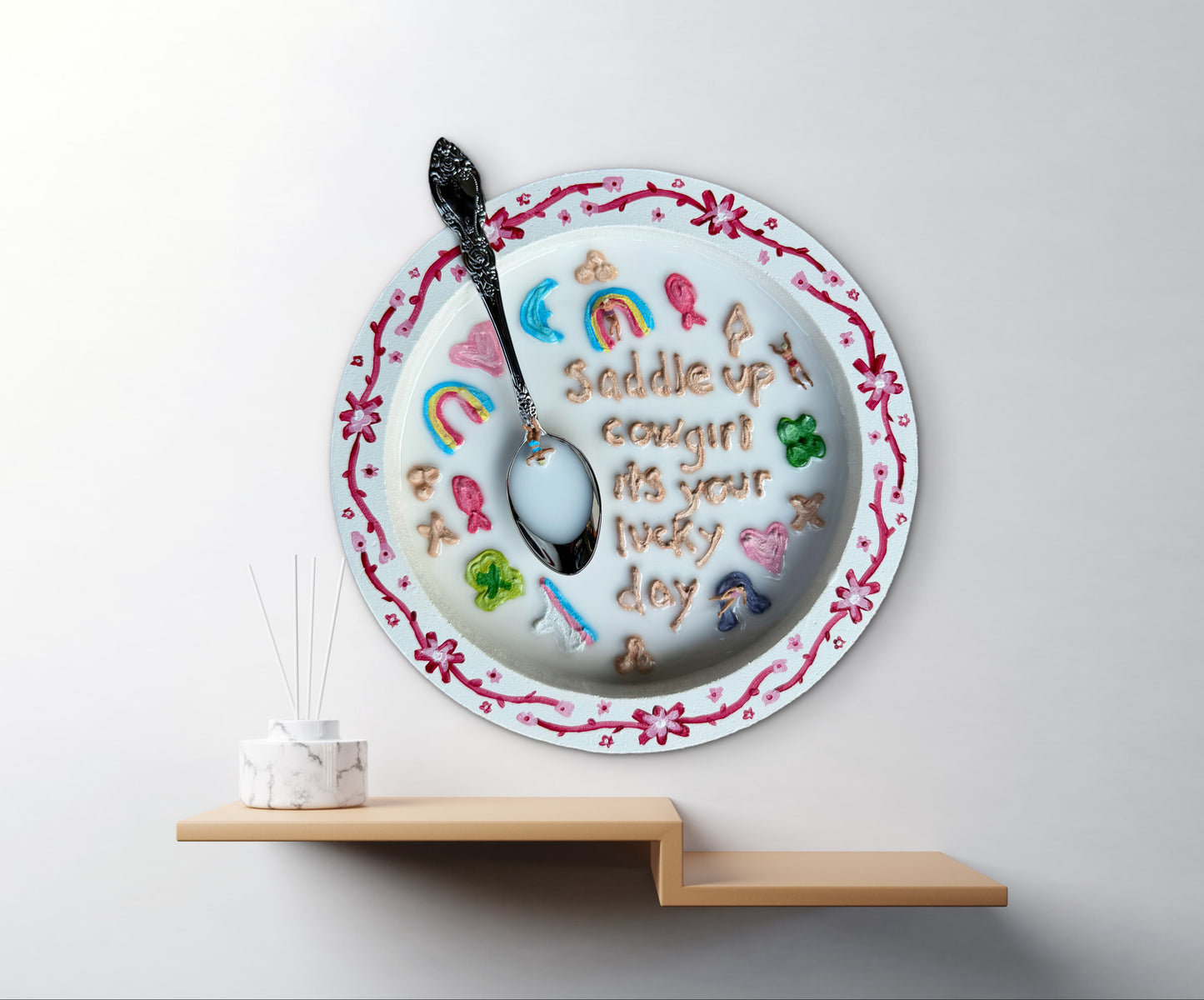 Saturday Mornings: Lucky Charms - Saddle Up Cowgirl It’s Your Lucky Day 8in Round